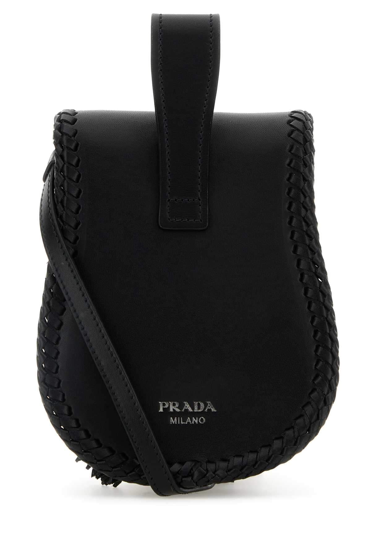 Prada Women Black Leather Crossbody Bag PRADA