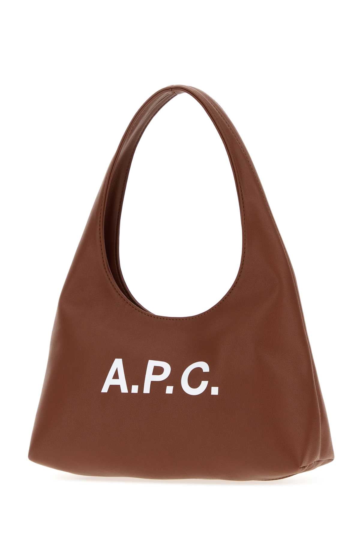 A.P.C. Women Brown Synthetic Leather Small Ninon Shoulder Bag A.P.C.