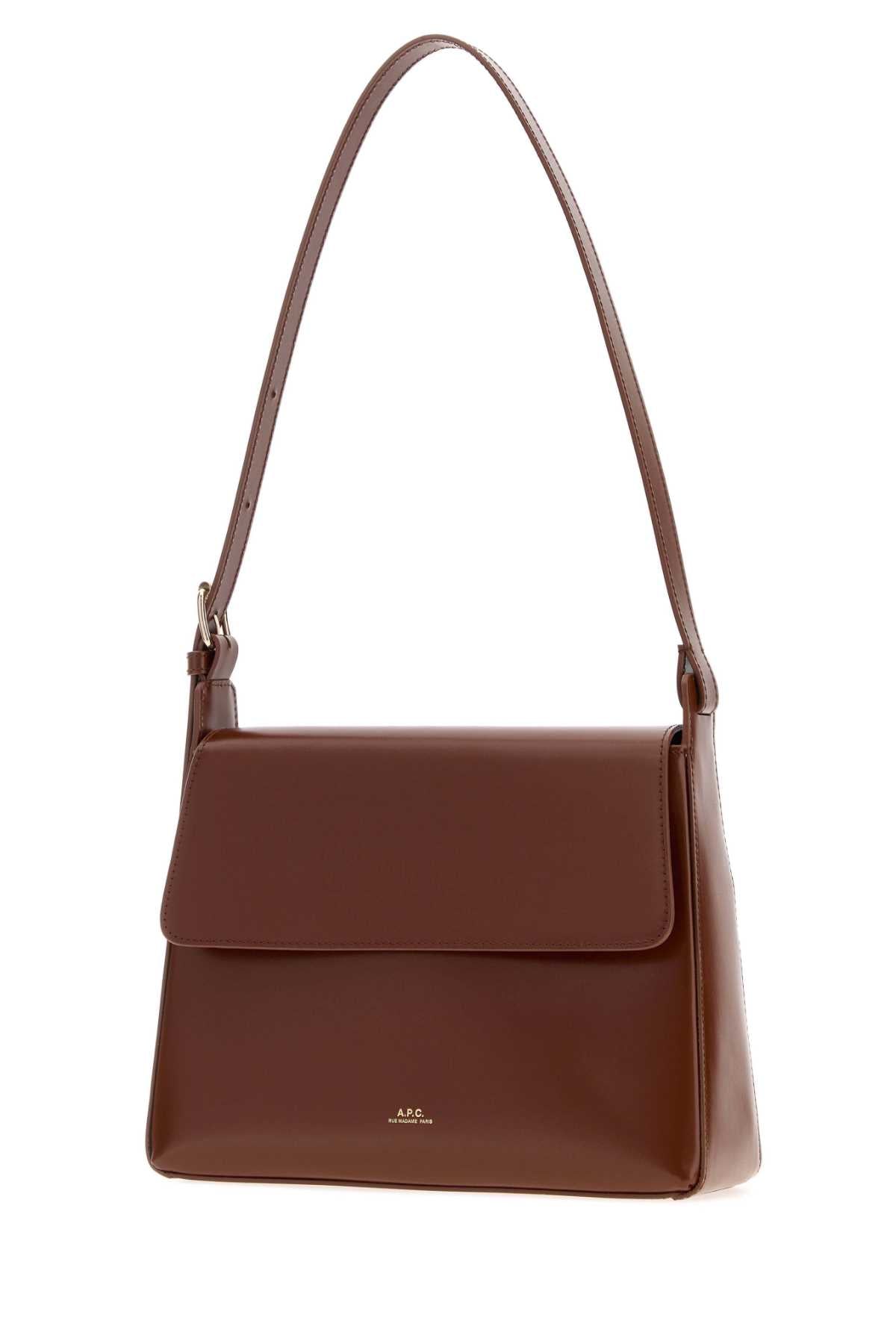 A.P.C. Women Brown Leather Virginie Shoulder Bag A.P.C.