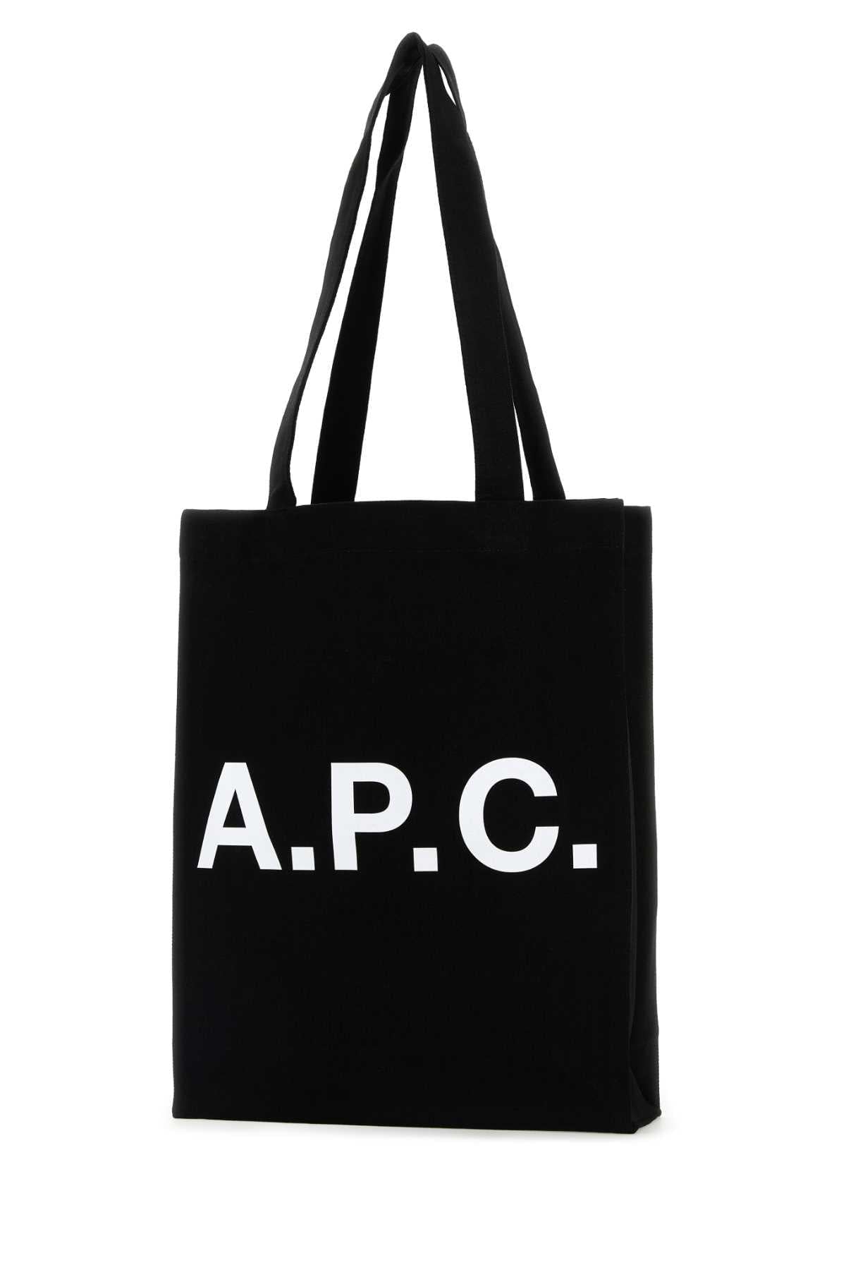 A.P.C. Men Black Canvas Lou Shopping Bag