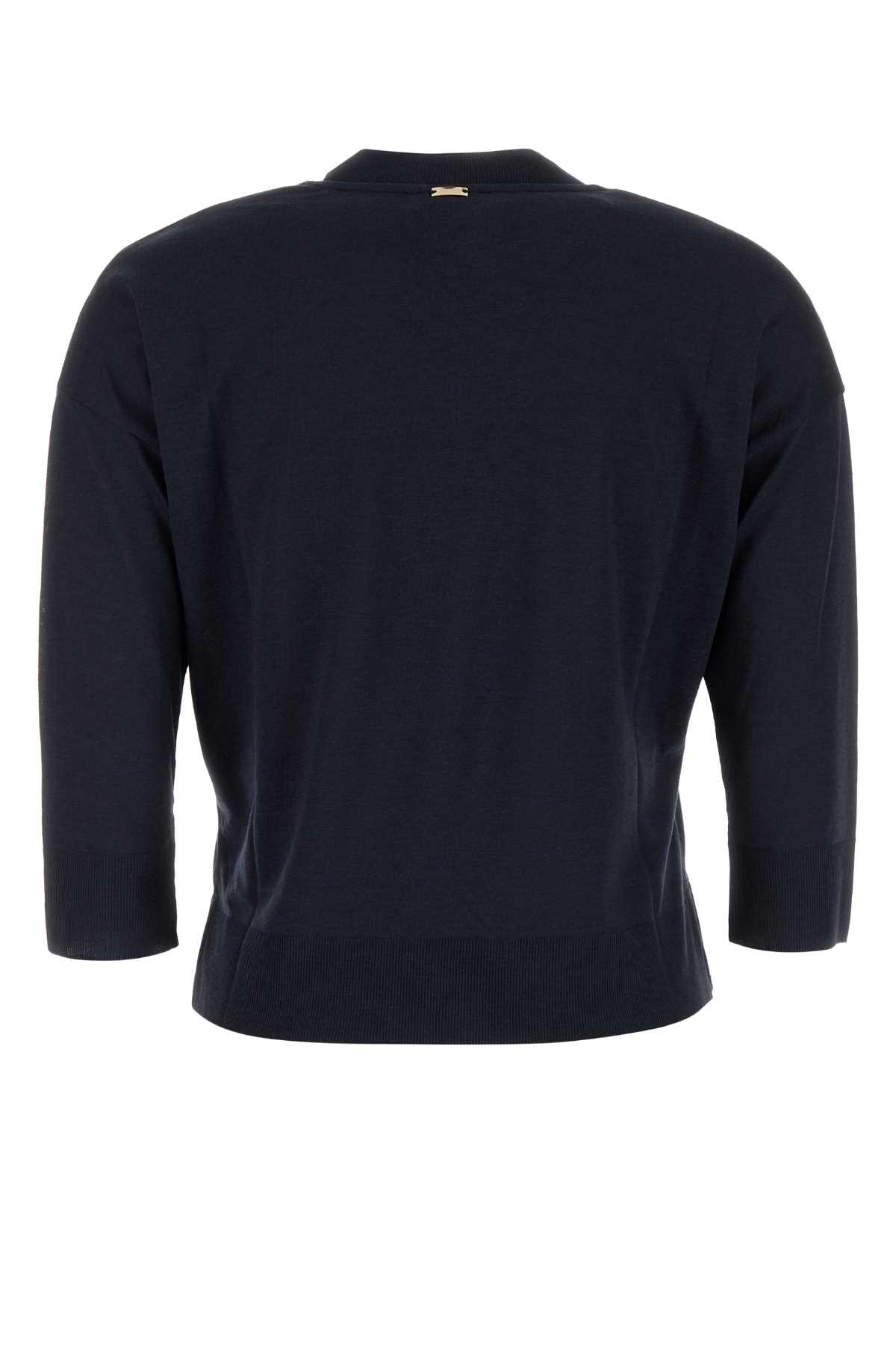Herno Women Midnight Blue Lyocell Blend T-Shirt HERNO