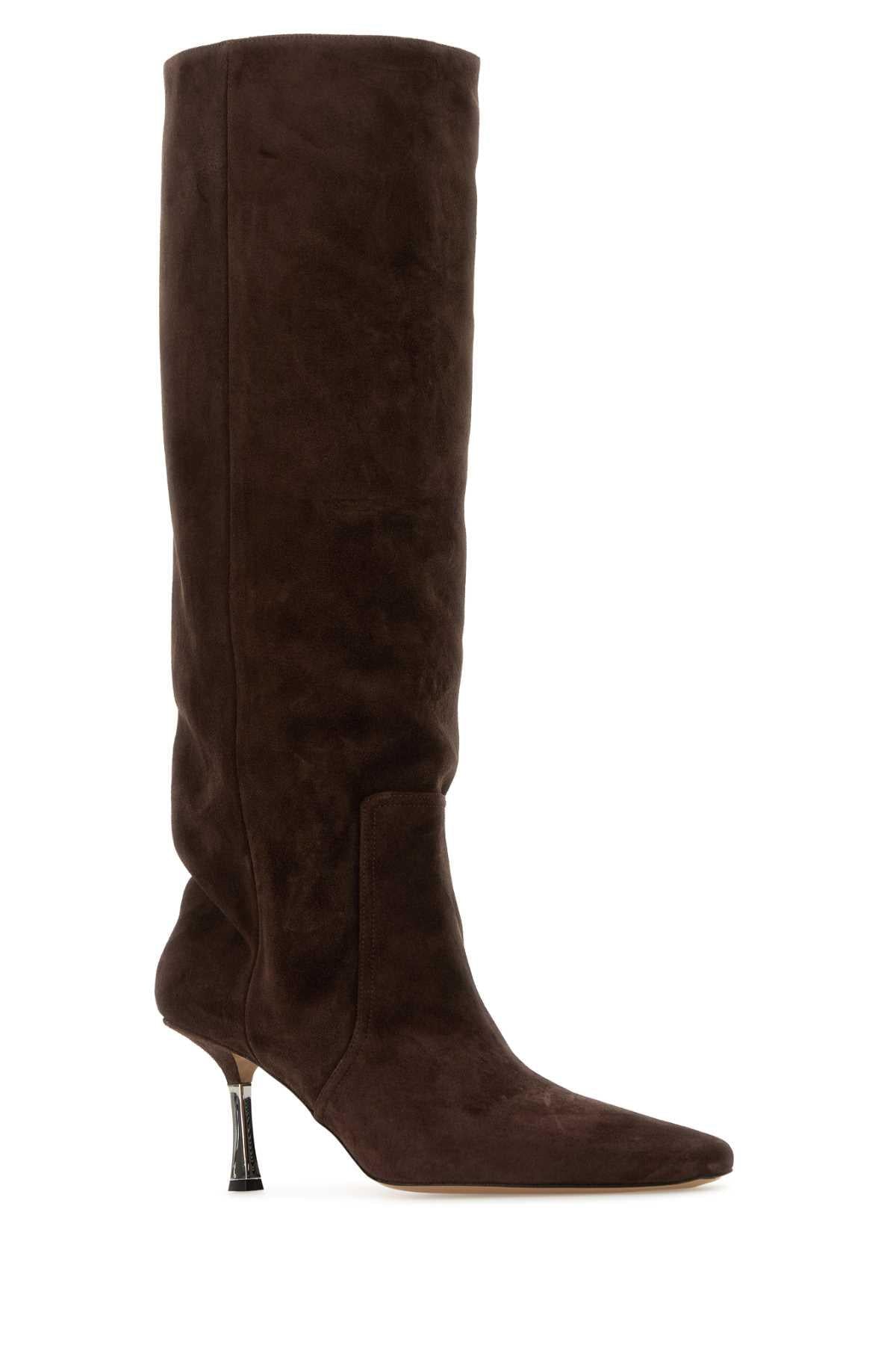 Paris Texas Women Chocolate Suede Bettina Boots PARIS TEXAS