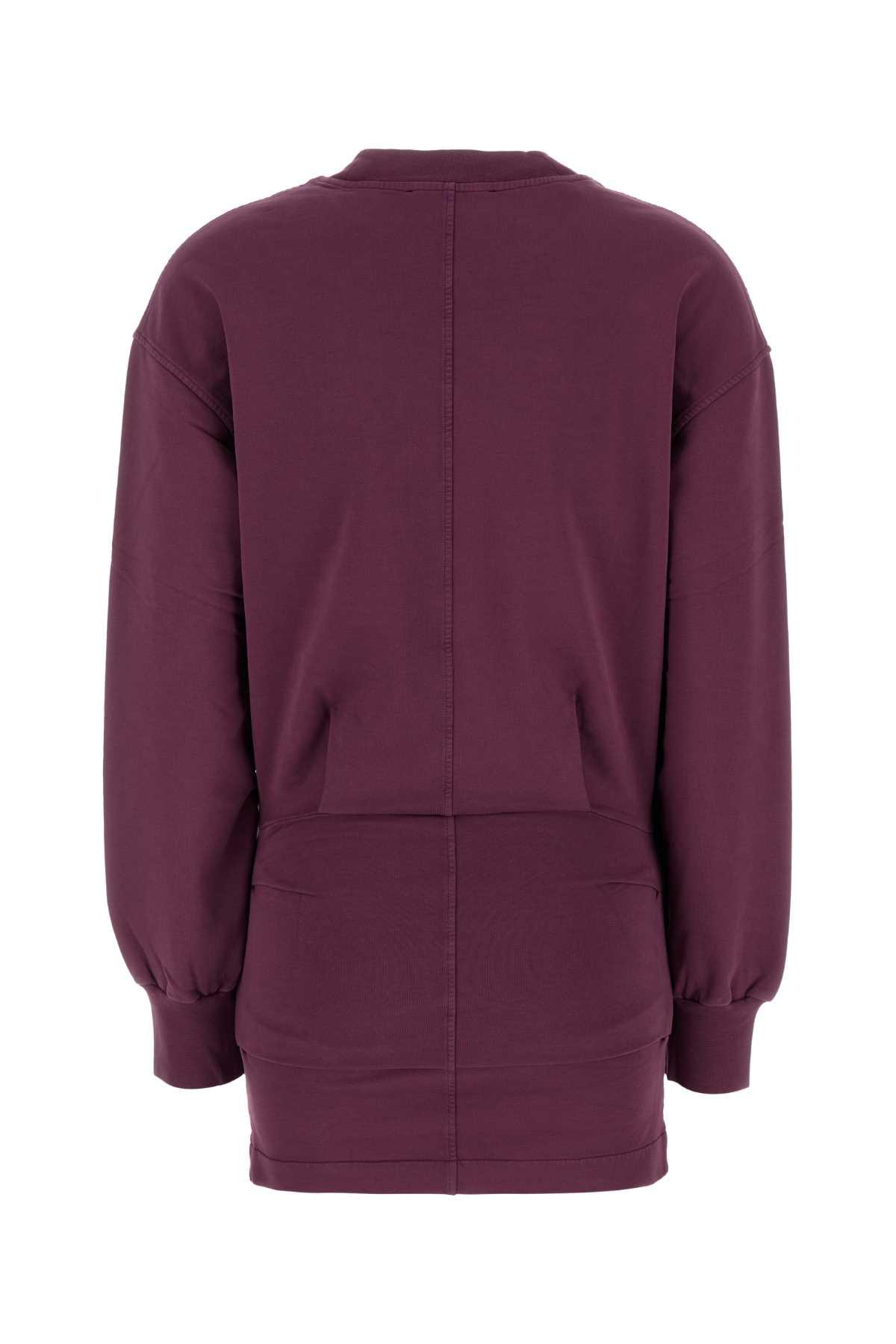The Attico Women Plum Stretch Cotton Mini Dress THE ATTICO