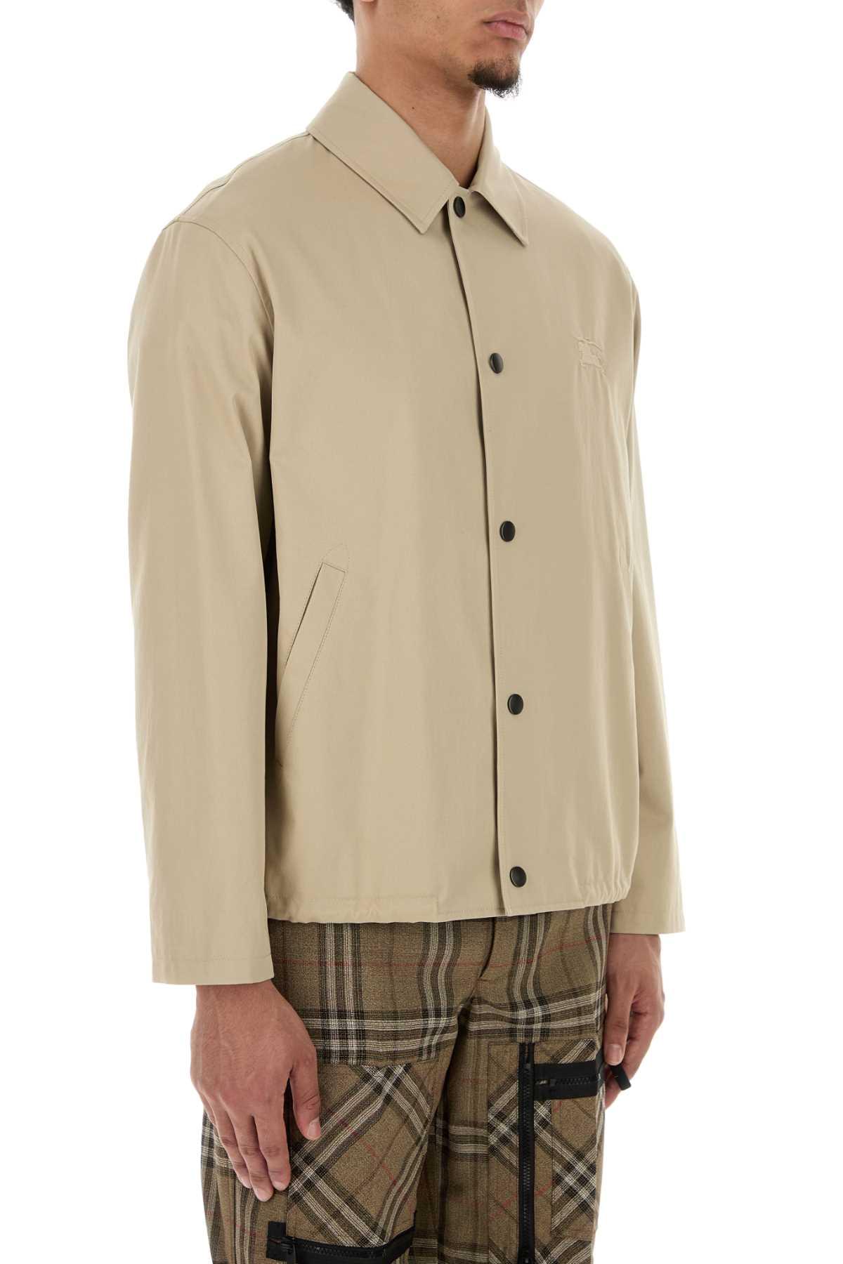 Burberry Men Cappuccino Gabardine Jacket BURBERRY