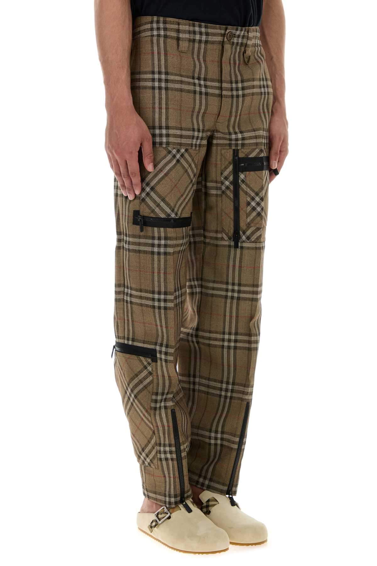 Burberry Men Embroidered Viscose Blend Cargo Pant BURBERRY