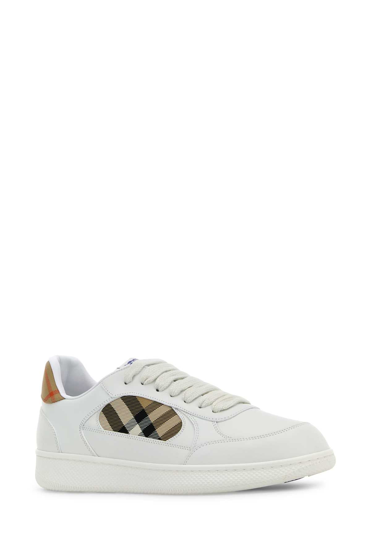 Burberry Men White Leather Sneakers BURBERRY