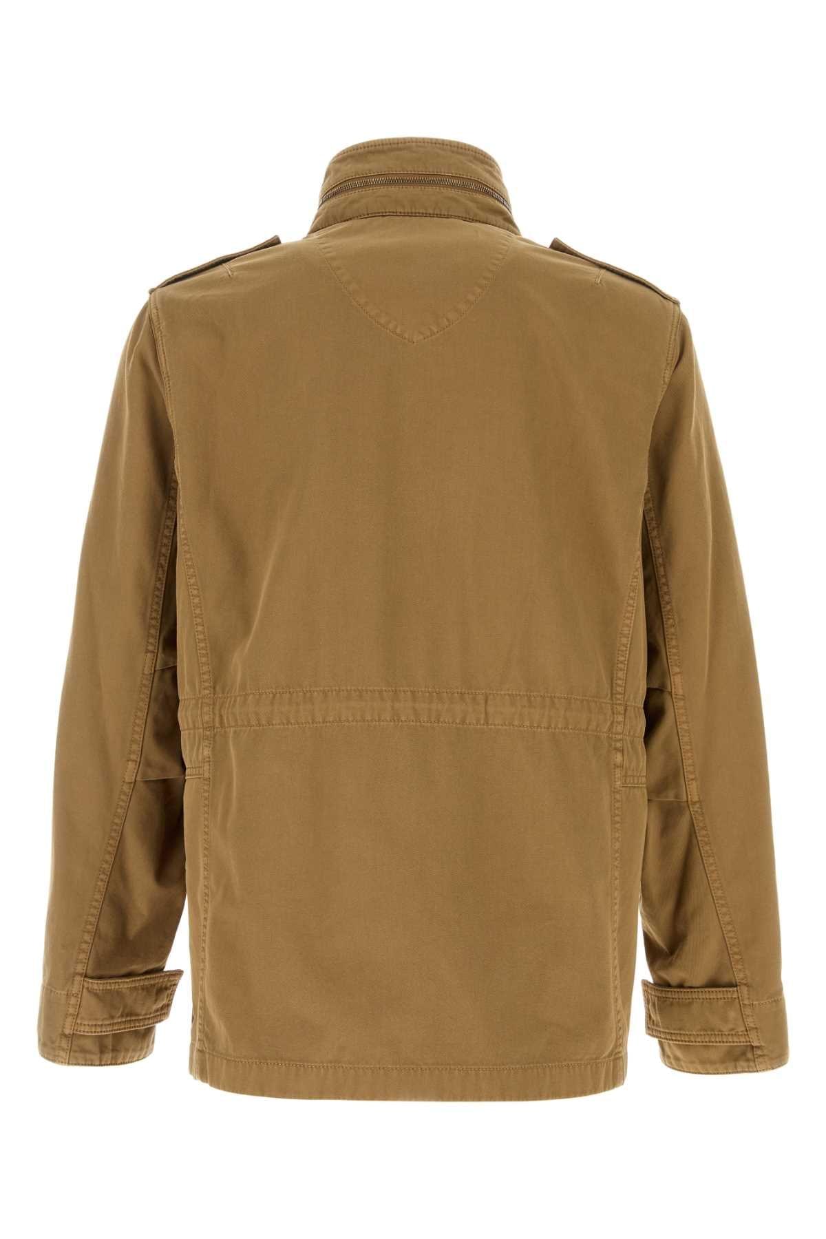 Burberry Men Camel Cotton Jacket BURBERRY