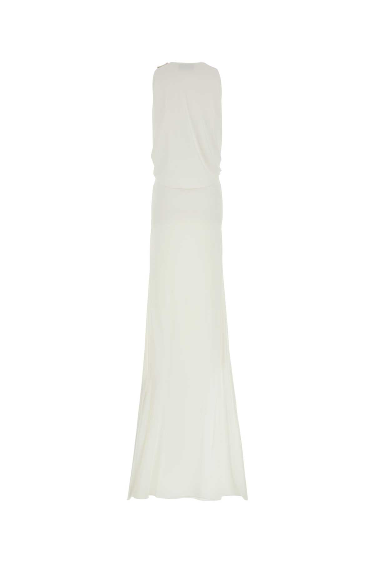 Gucci Women White Crepe Long Dress GUCCI