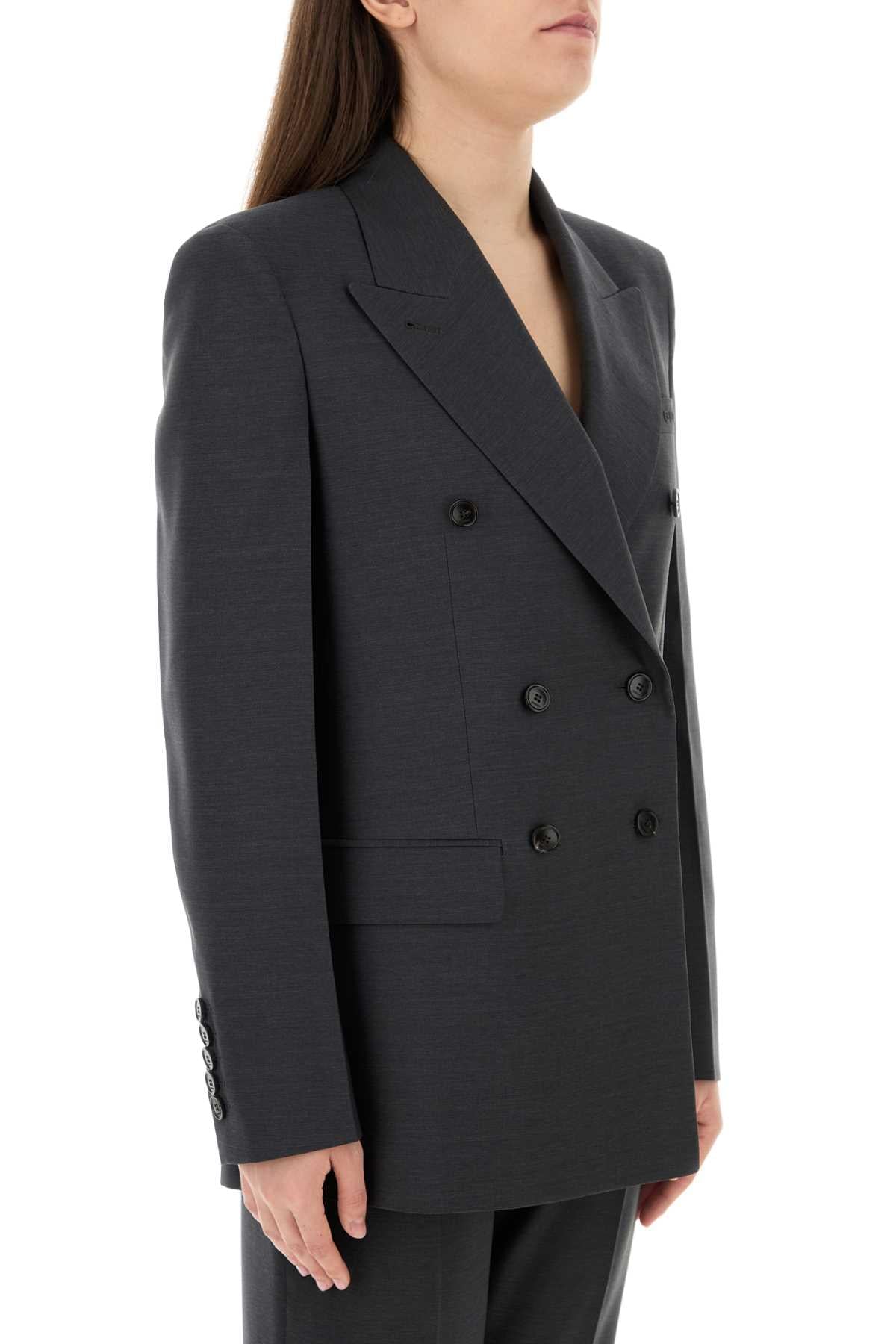 Gucci Women Graphite Wool Blazer GUCCI