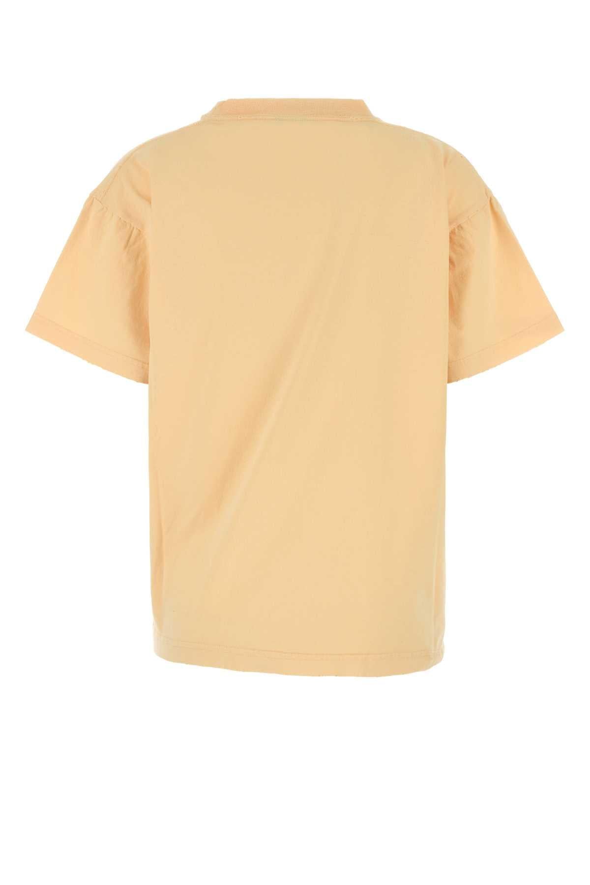Balenciaga Women Pastel Orange Cotton Oversize T-Shirt BALENCIAGA