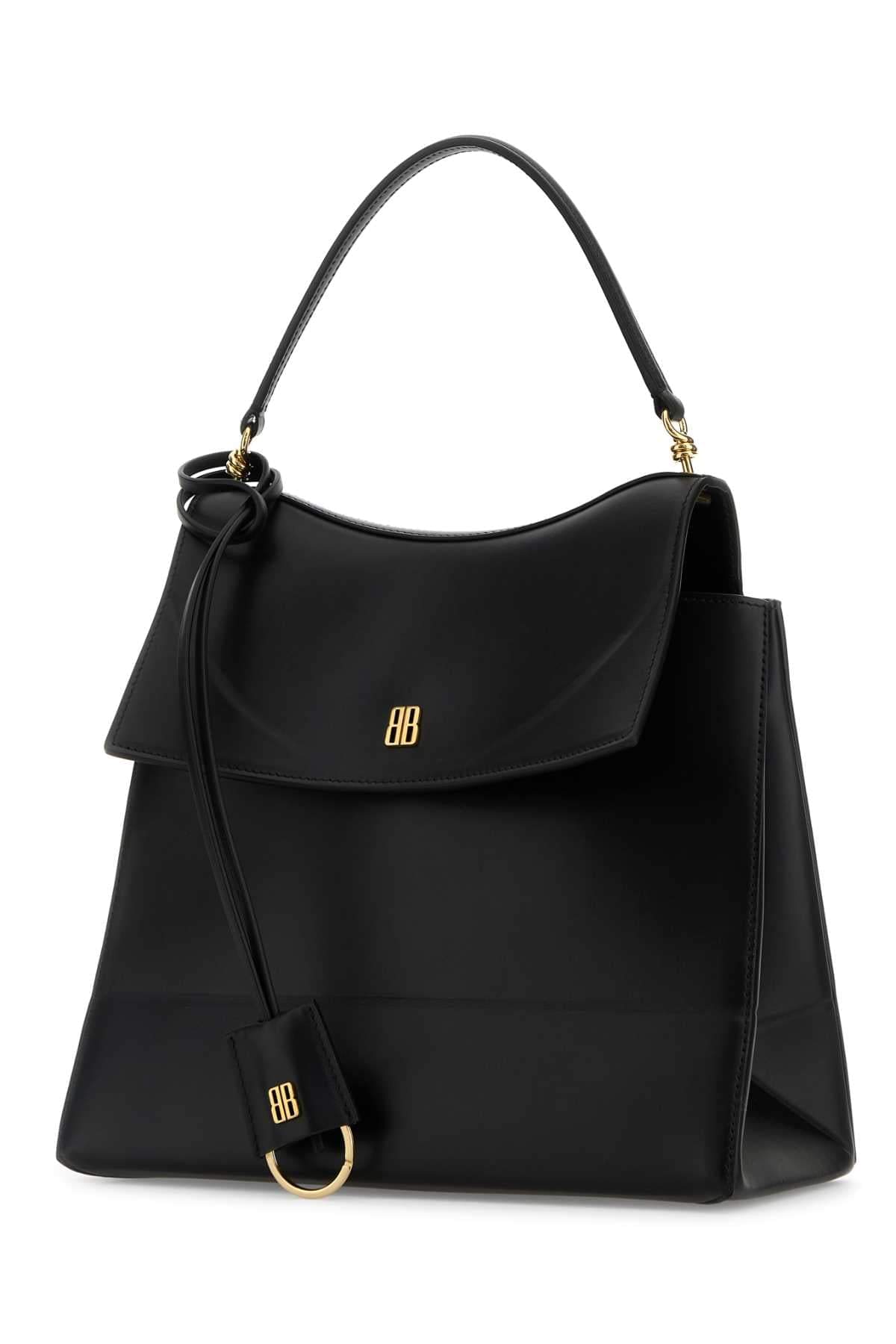 Balenciaga Women Black Leather Medium Nano Handbag BALENCIAGA