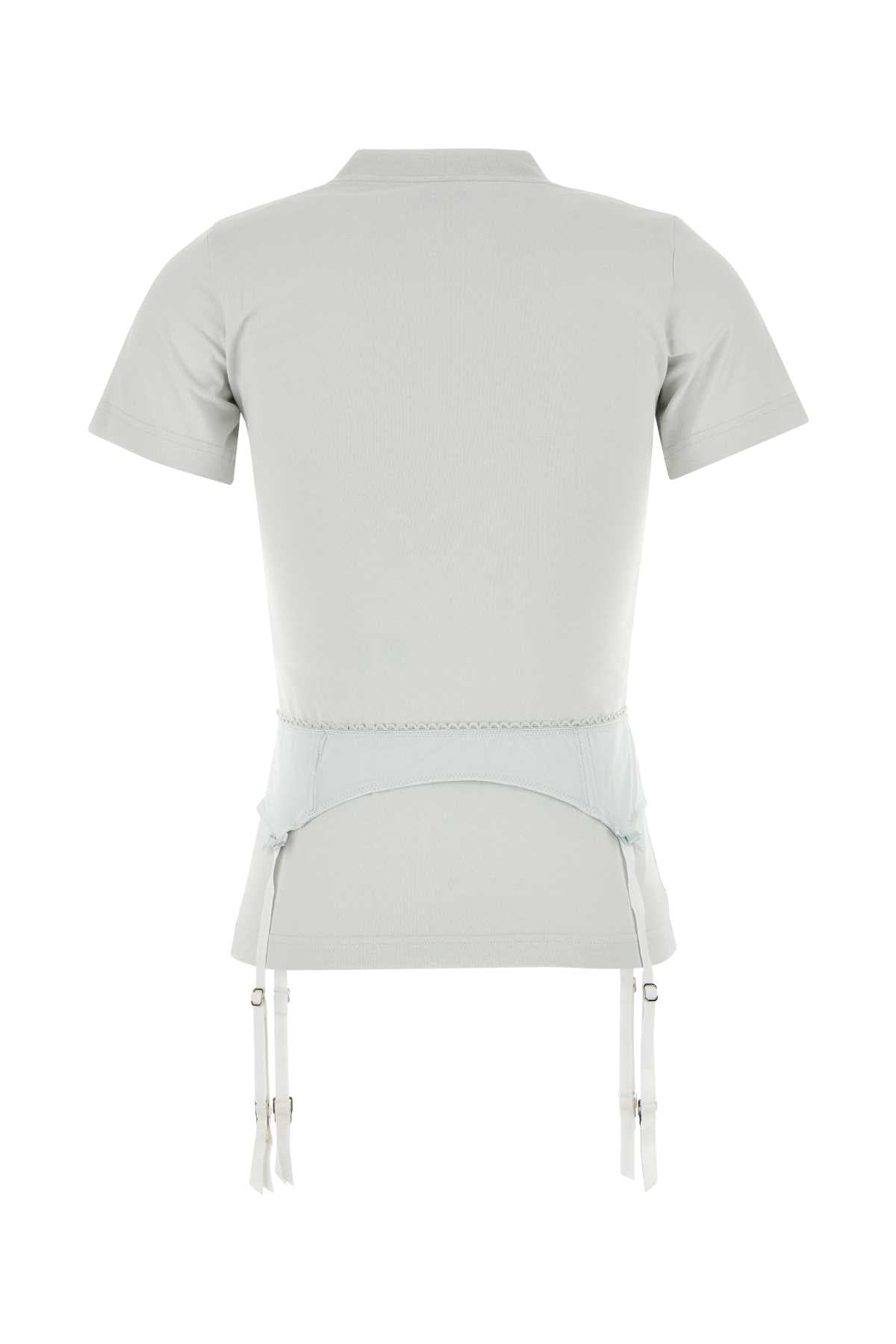 Balenciaga Women Chalk Stretch Cotton T-Shirt BALENCIAGA