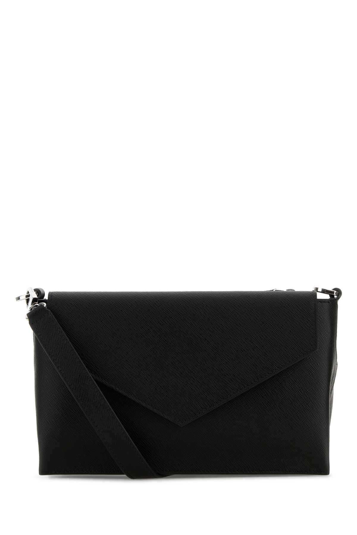 Montblanc Men Black Leather Crossbody Bag MONTBLANC