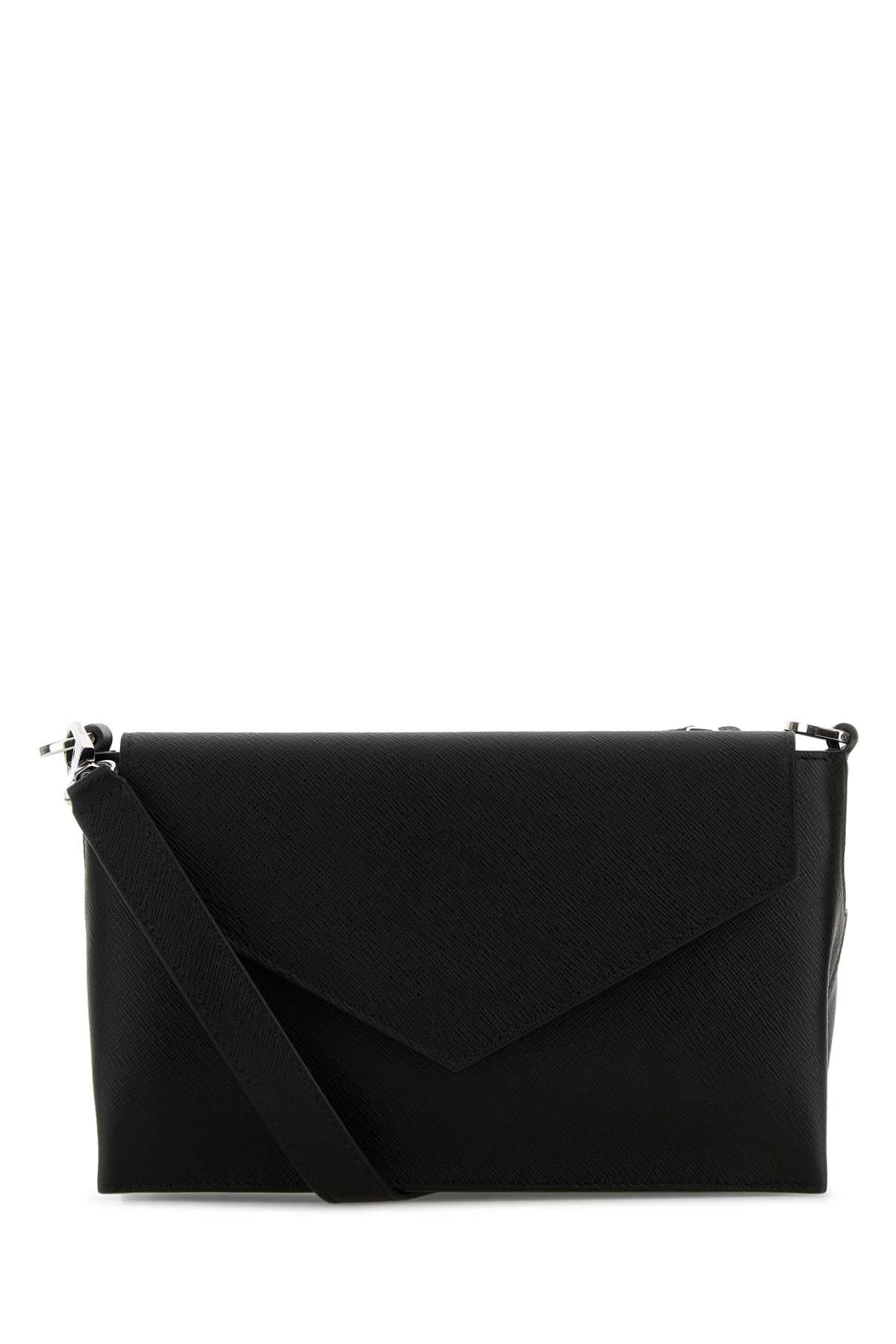 Montblanc Men Black Leather Crossbody Bag MONTBLANC