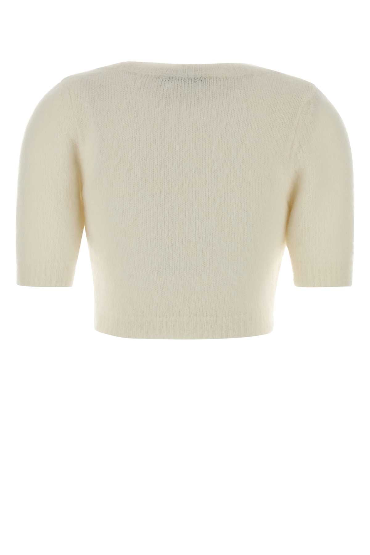 Alessandra Rich Women Ivory Mohair Blend Sweater ALESSANDRA RICH