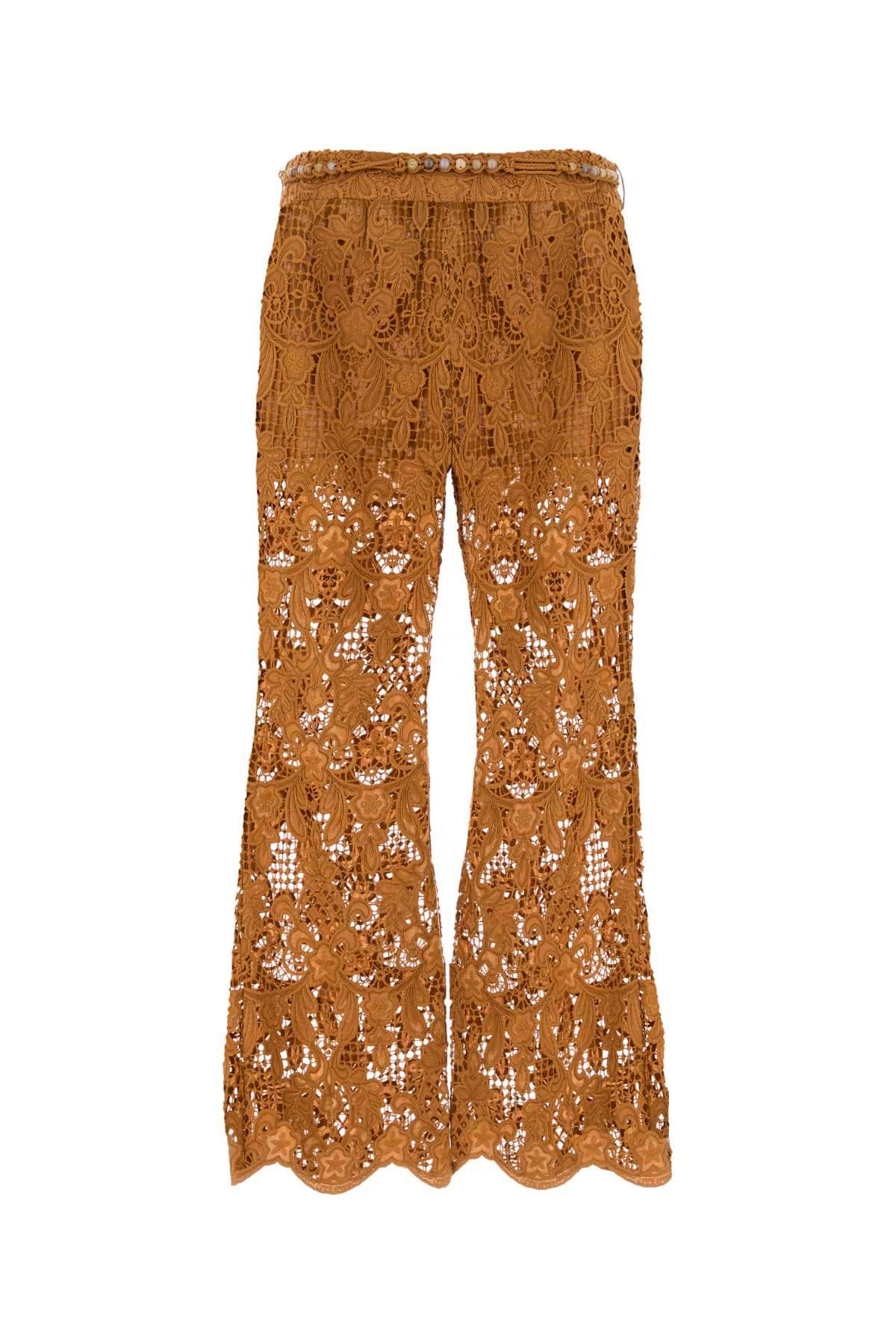 Zimmermann Women Orange Lace Coco Pant