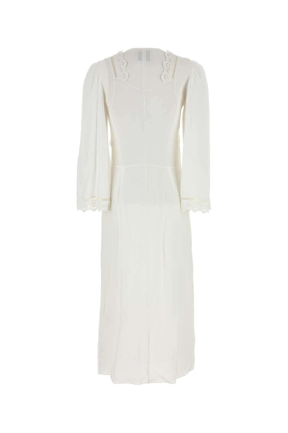 Isabel Marant Women White Crepe Faustina Dress ISABEL MARANT
