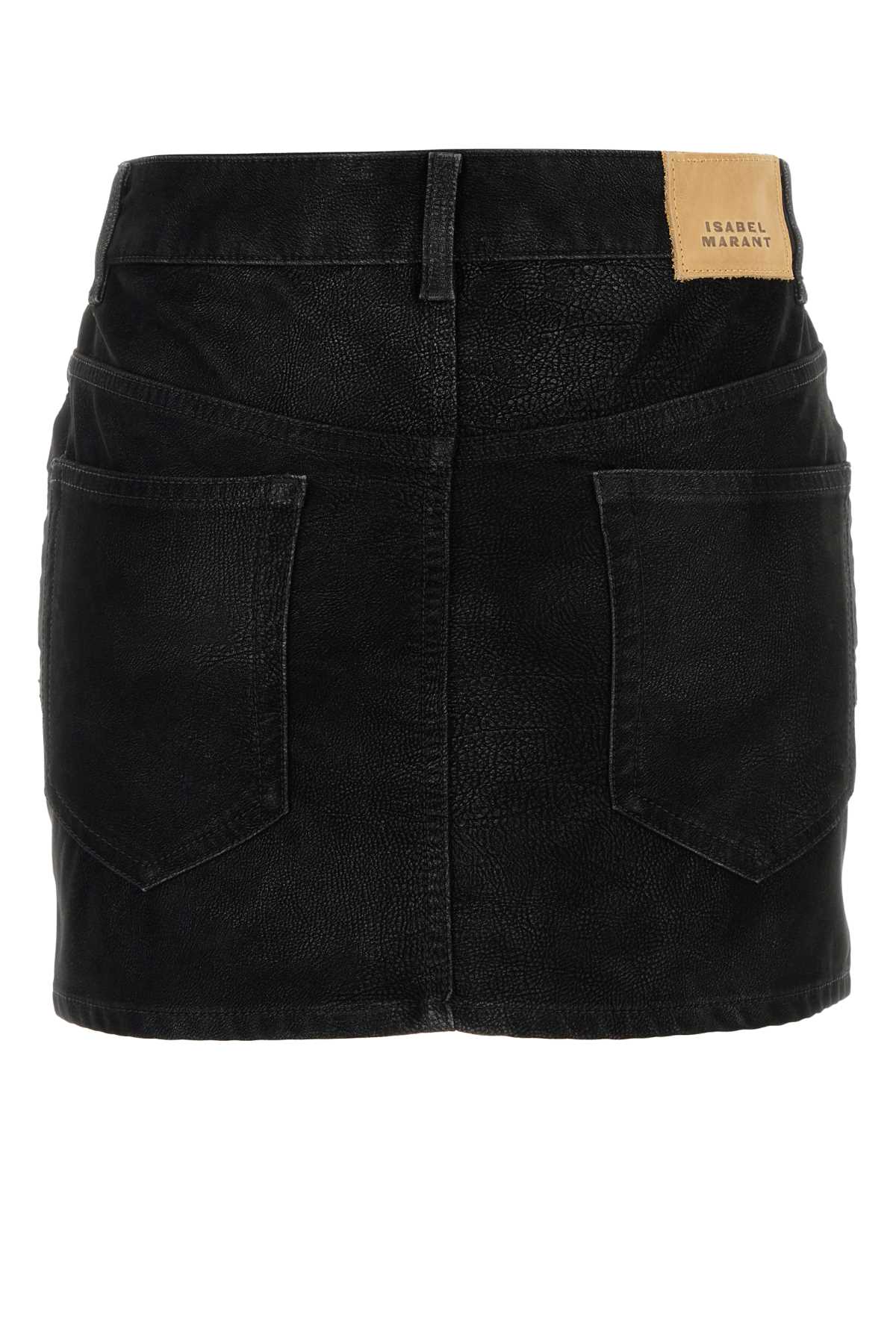 Isabel Marant Etoile Women Black Synthetic Leather Kimmy Mini Skirt ISABEL MARANT ETOILE
