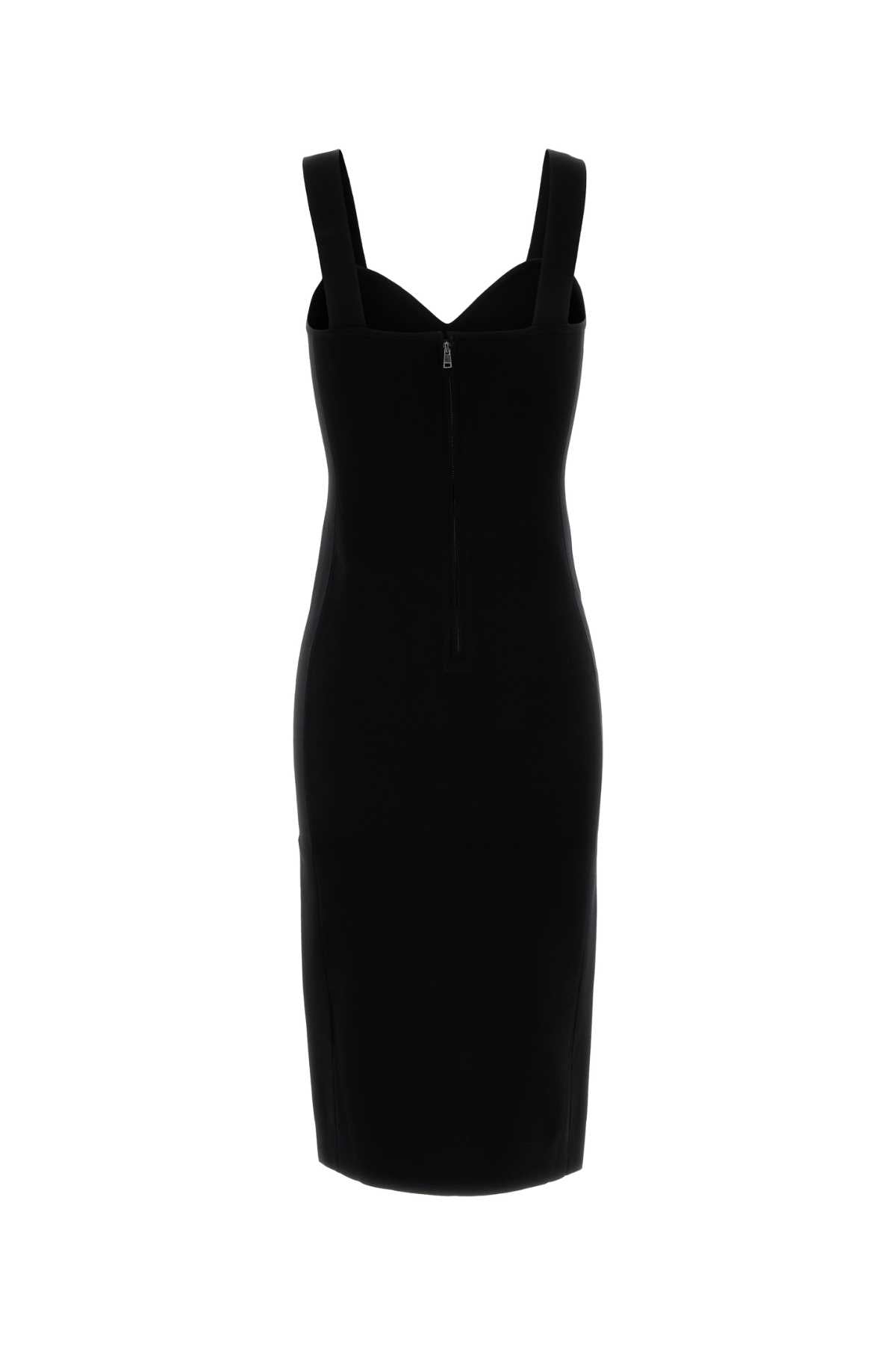 Max Mara Women Black Stretch Viscose Blend Teak Dress MAX MARA