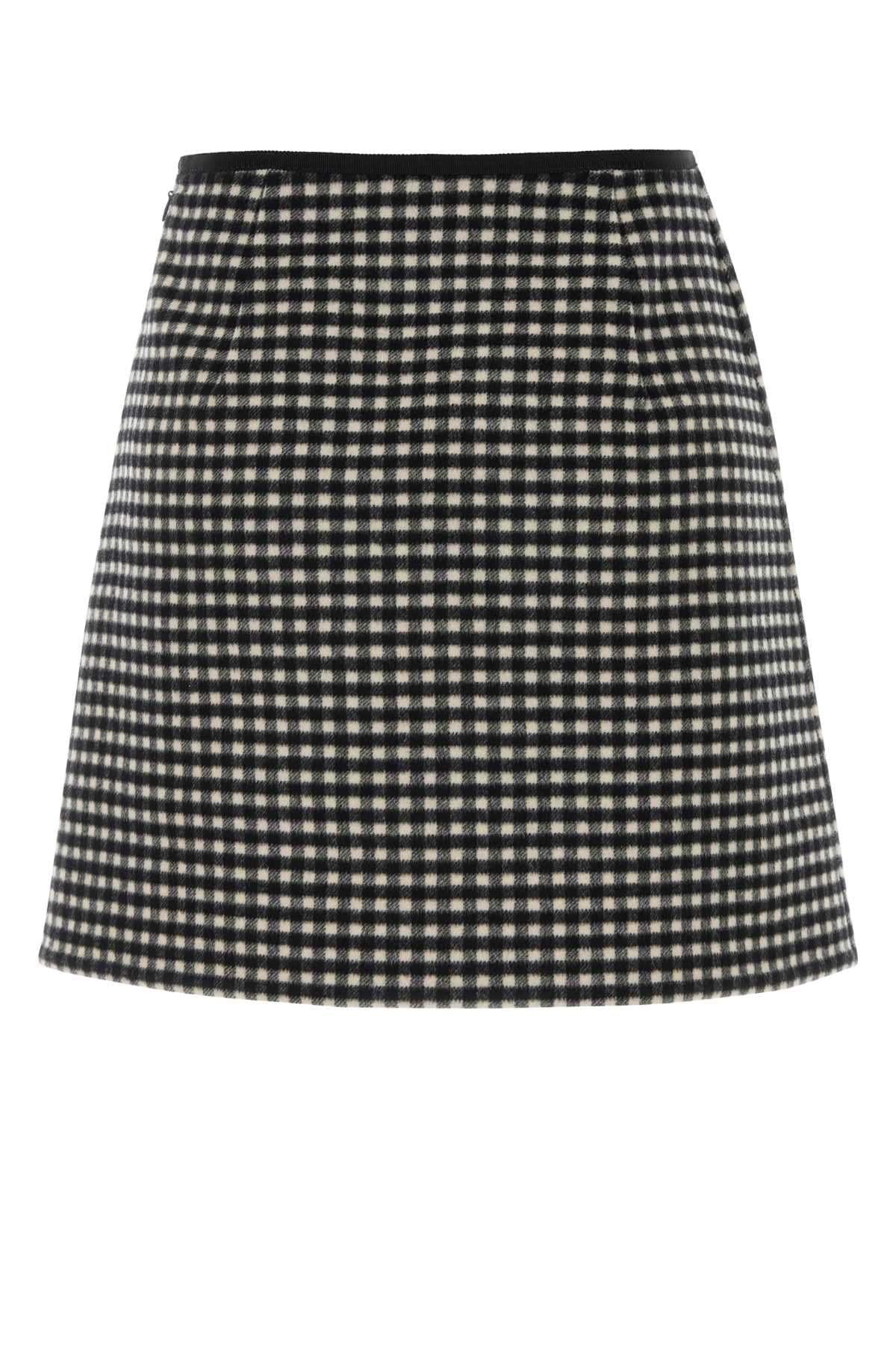Valentino Garavani Women Embroidered Flannel Mini Skirt VALENTINO GARAVANI