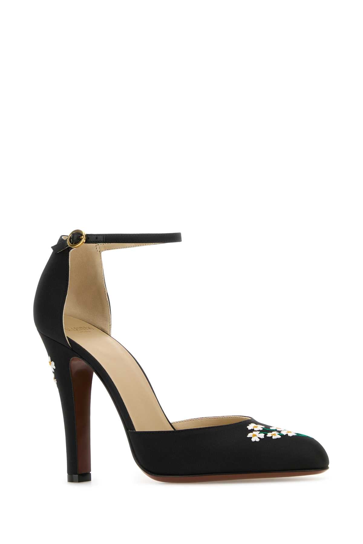 Valentino Garavani Women Black Fabric Hi Dolly Pumps VALENTINO GARAVANI