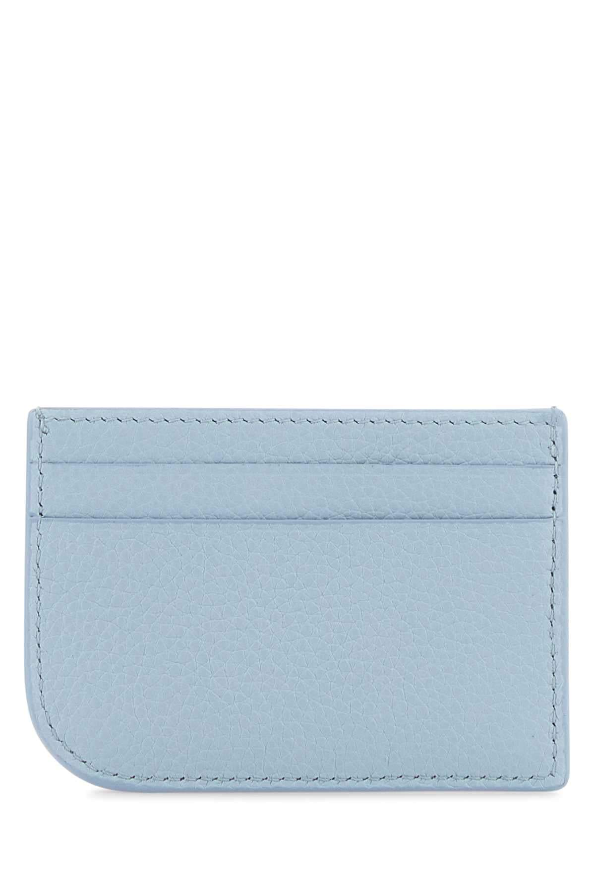 Alexander Mcqueen Men Light Blue Leather Card Holder ALEXANDER MCQUEEN