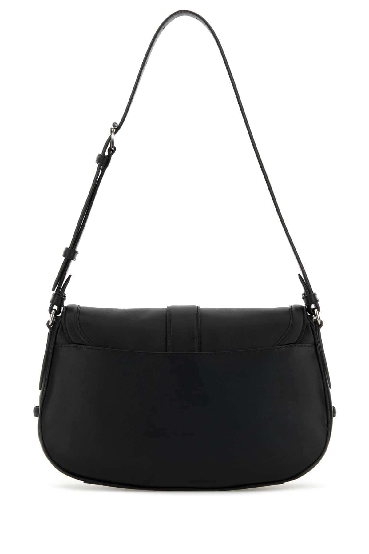 Alexander Mcqueen Women Black Leather Large Satchel Crossbody Bag ALEXANDER MCQUEEN