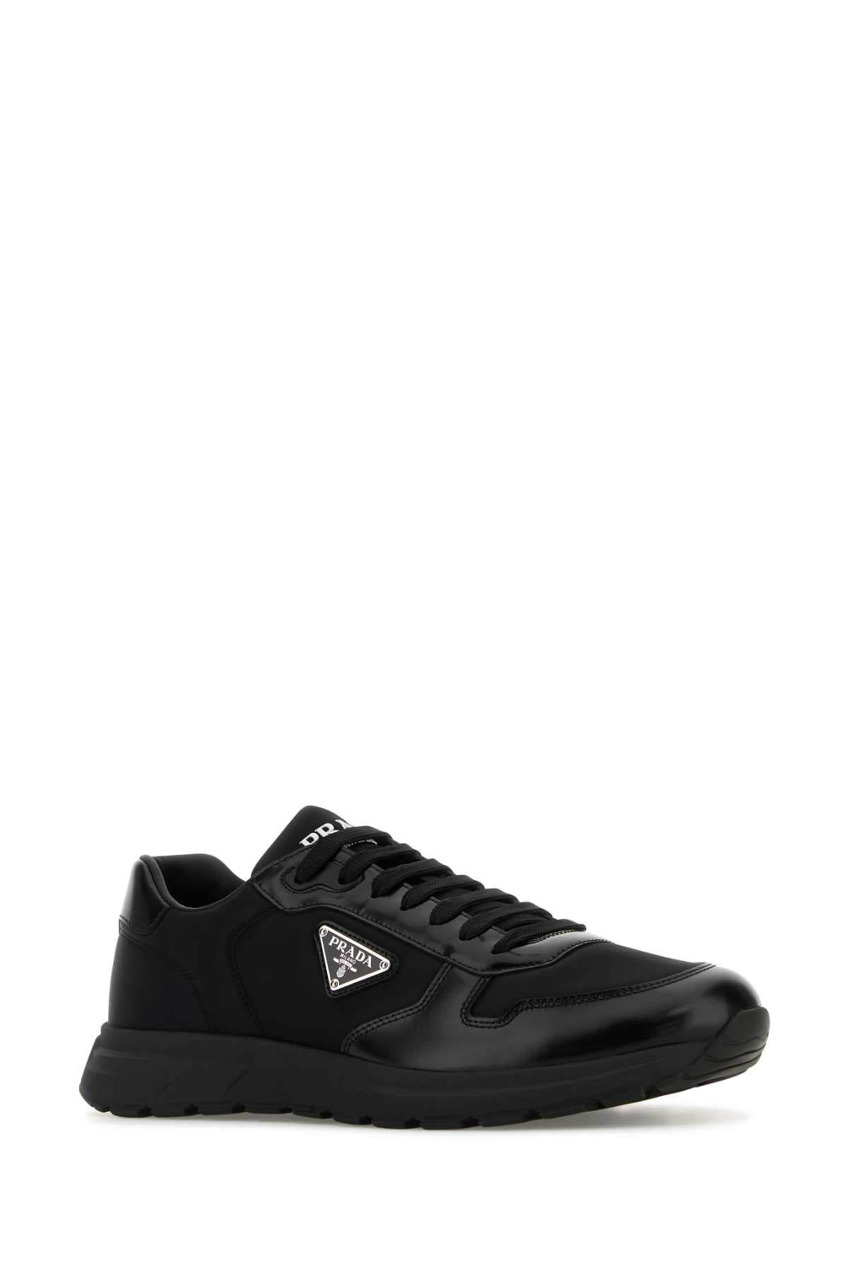 Prada Men Black Nylon And Leather Prax 2.0 Sneakers PRADA