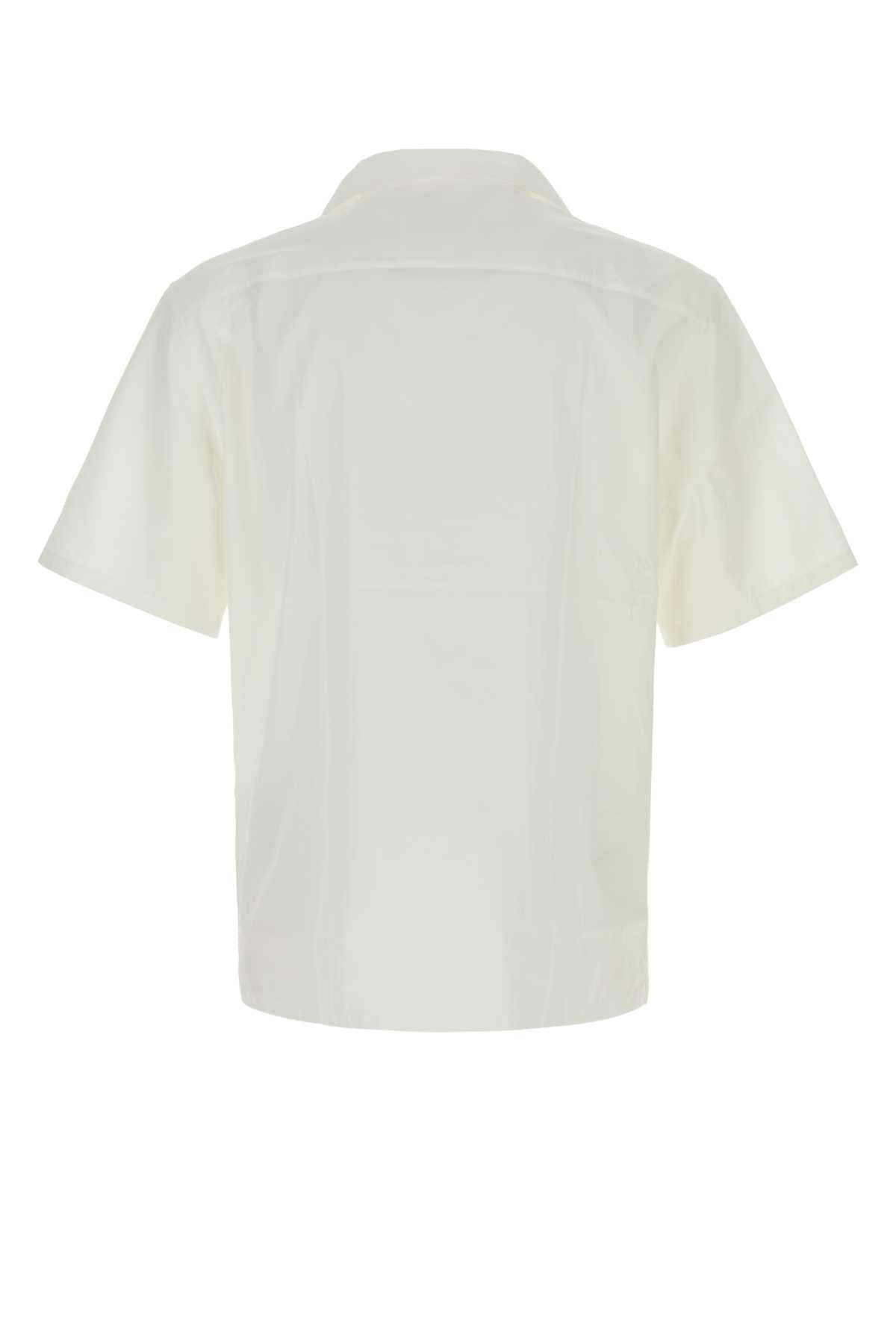 Prada Men White Poplin Shirt PRADA