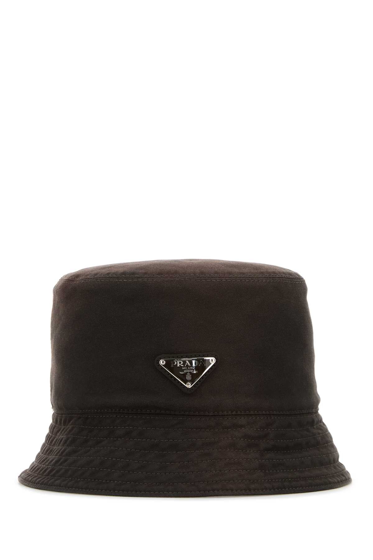 Prada Men Brown Cotton Bucket Hat PRADA