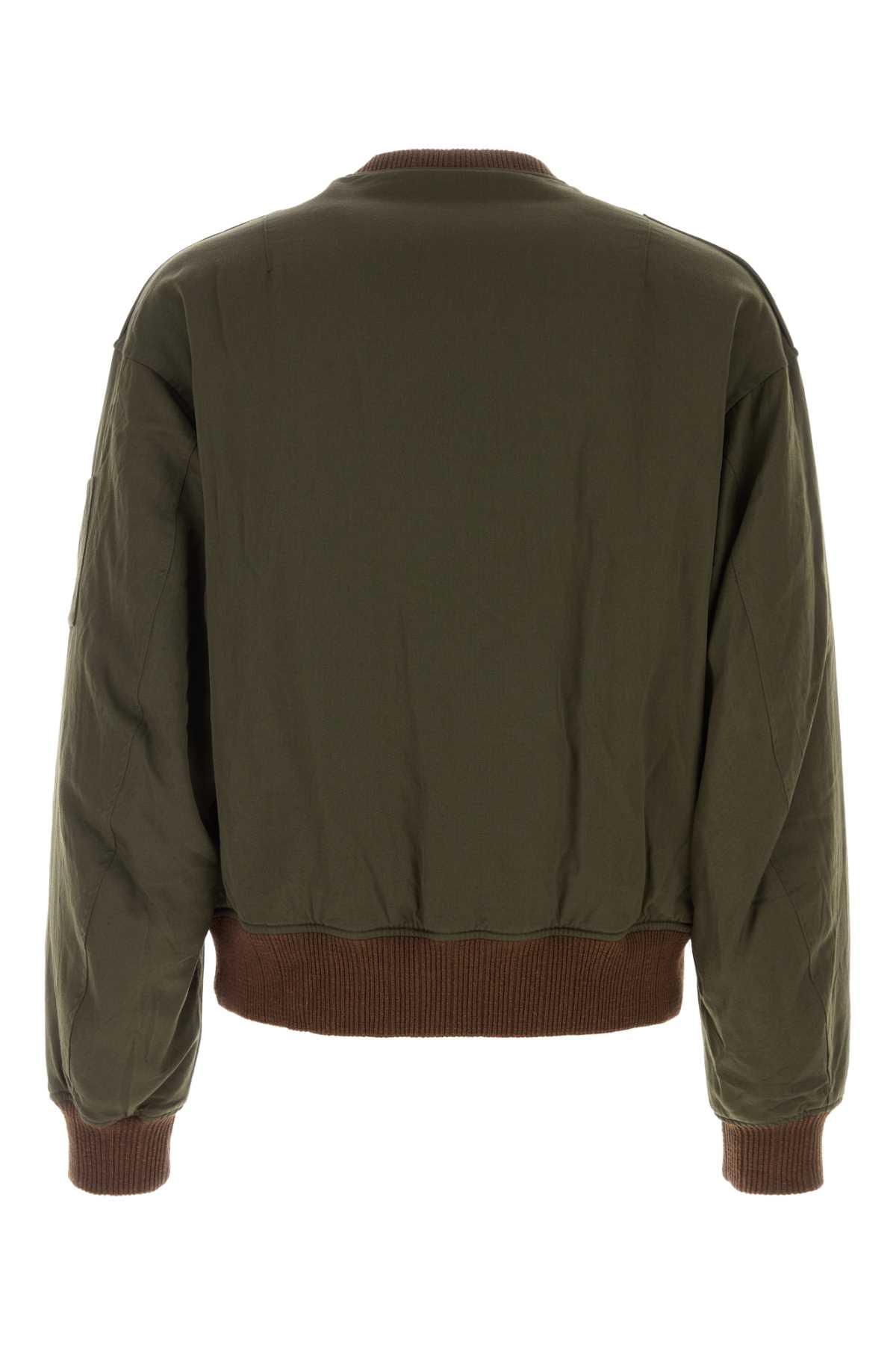 Visvim Men Olive Green Wool Blend Gunner Down Jacket VISVIM