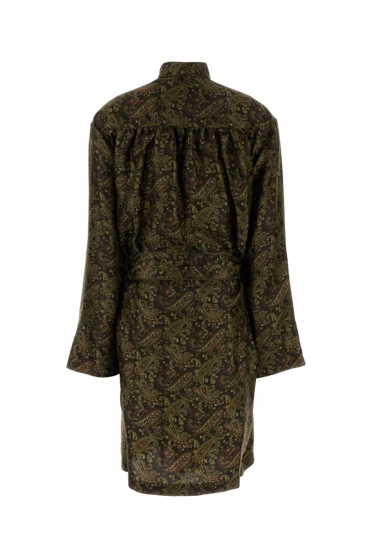 Saint Laurent Women Printed Silk Dress SAINT LAURENT