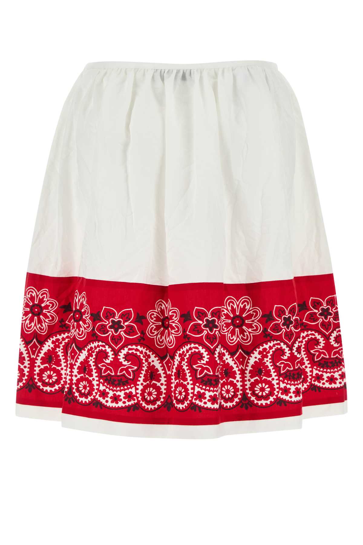 Miu Miu Women White Poplin Skirt MIU MIU