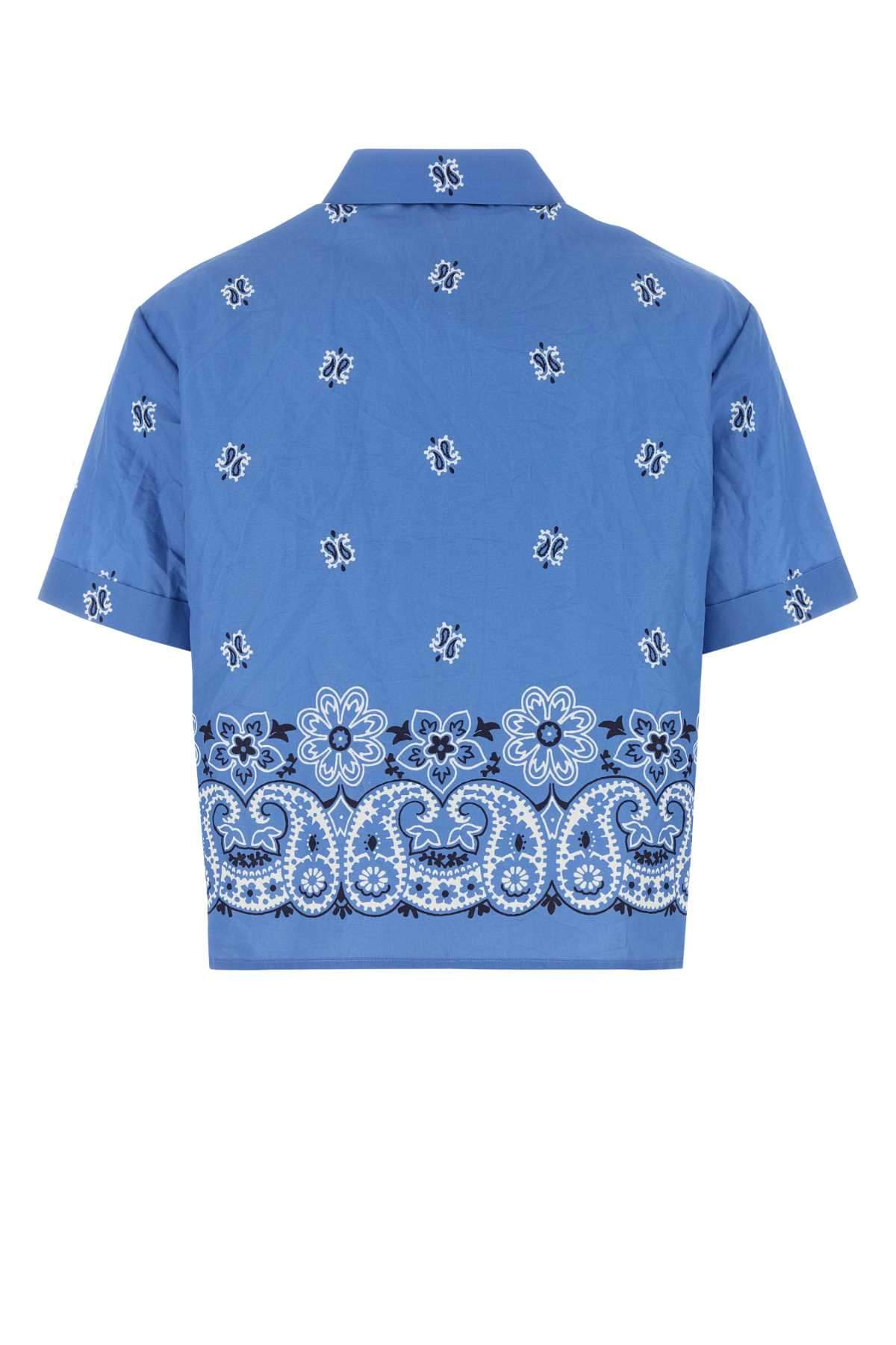 Miu Miu Women Printed Poplin Shirt MIU MIU