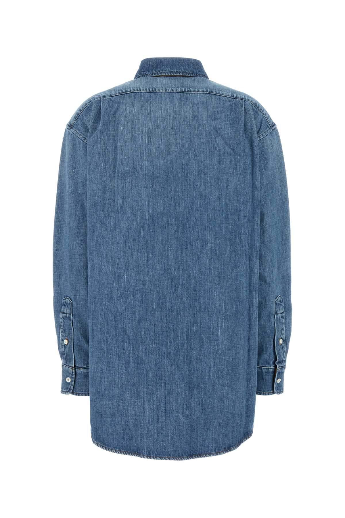 Miu Miu Women Denim Oversize Shirt MIU MIU