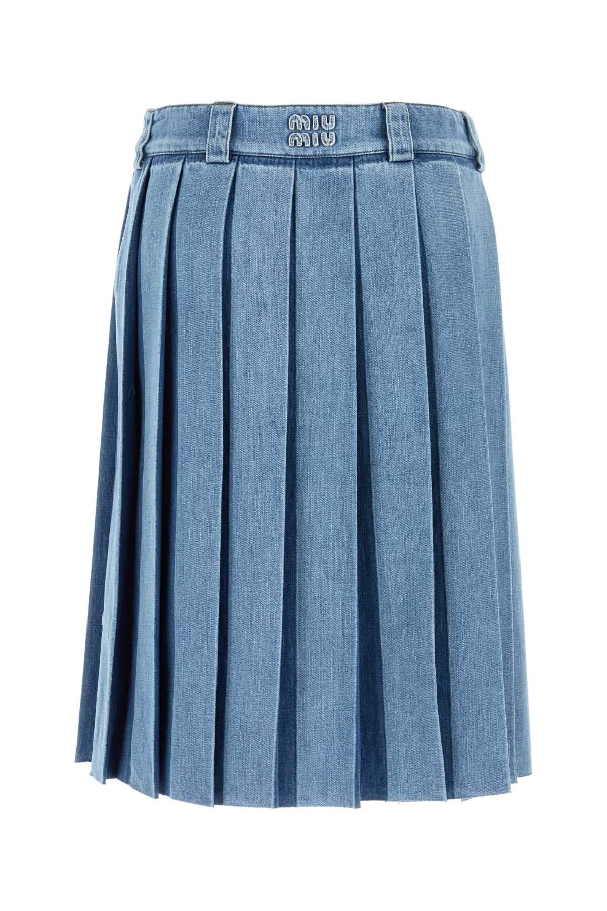 Miu Miu Women Denim Skirt MIU MIU