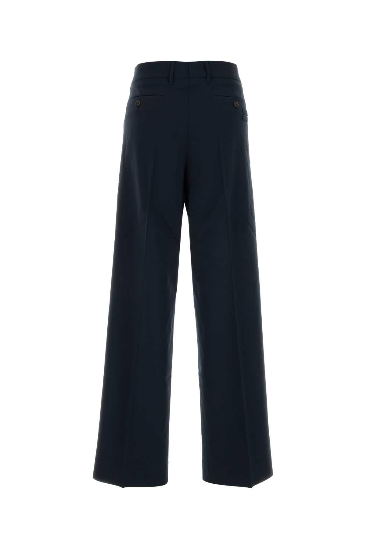 Miu Miu Women Blue Stretch Wool Pant MIU MIU