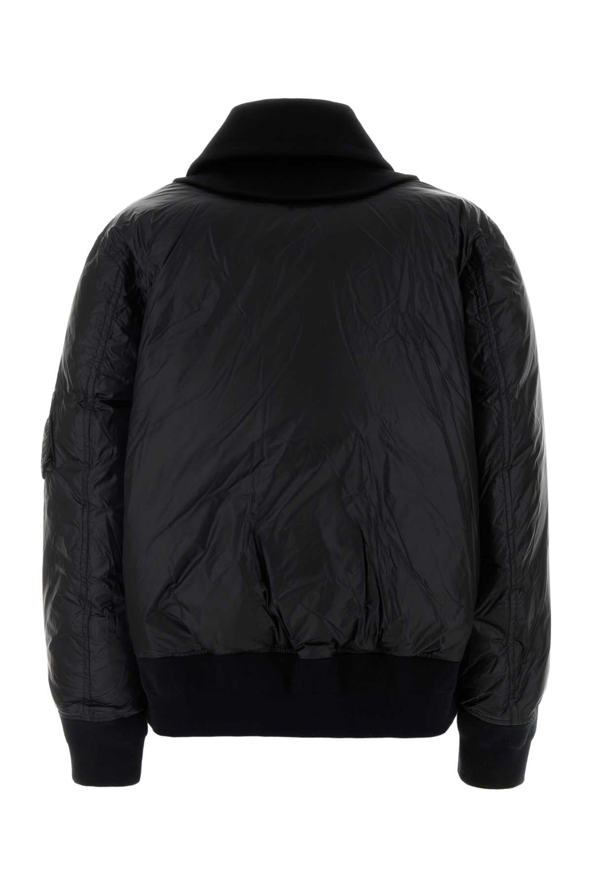 Sacai Women Black Nylon Sown Jacket SACAI