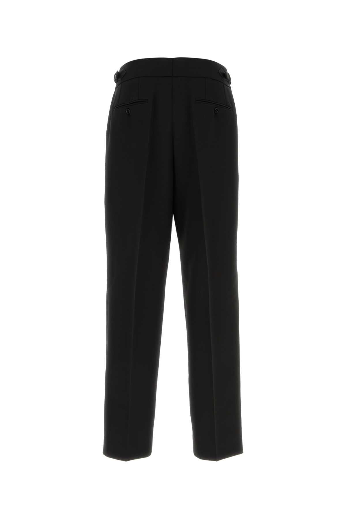 Dolce & Gabbana Men Black Wool Pant DOLCE & GABBANA