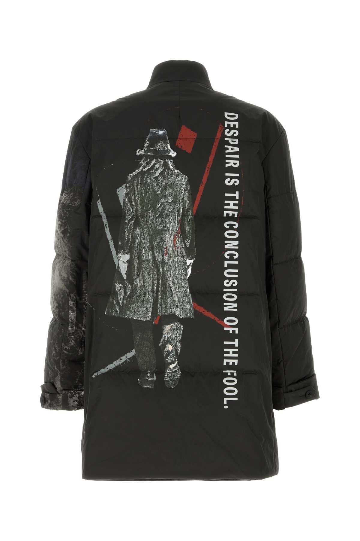 Yohji Yamamoto Men Dark Brown Polyester Padded Jacket YOHJI YAMAMOTO