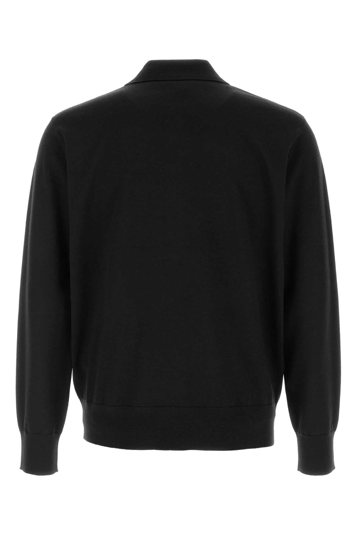 Dries Van Noten Men Black Wool Muano Polo Shirt DRIES VAN NOTEN