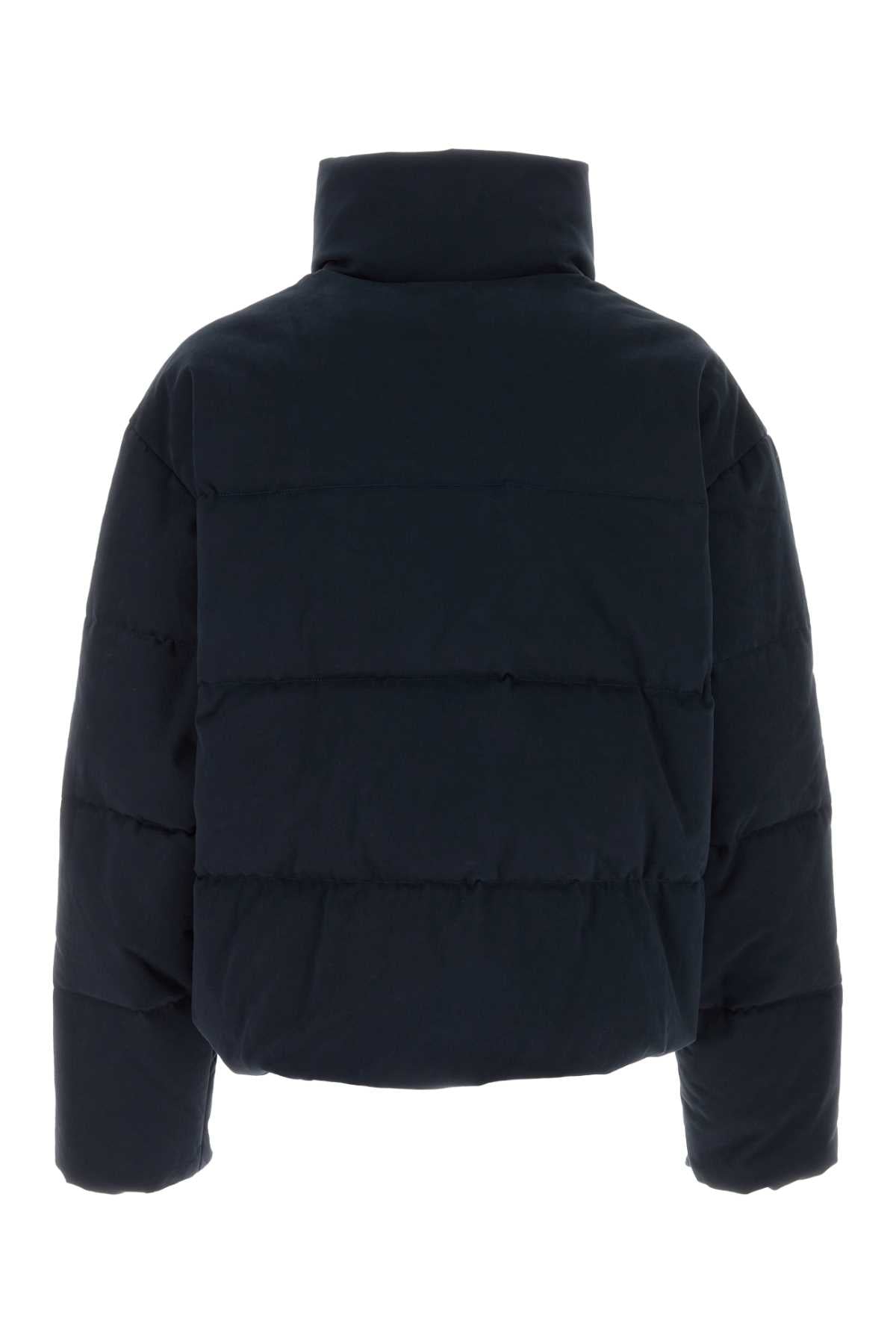 Dsquared Men Navy Blue Stretch Cotton Down Jacket DSQUARED2