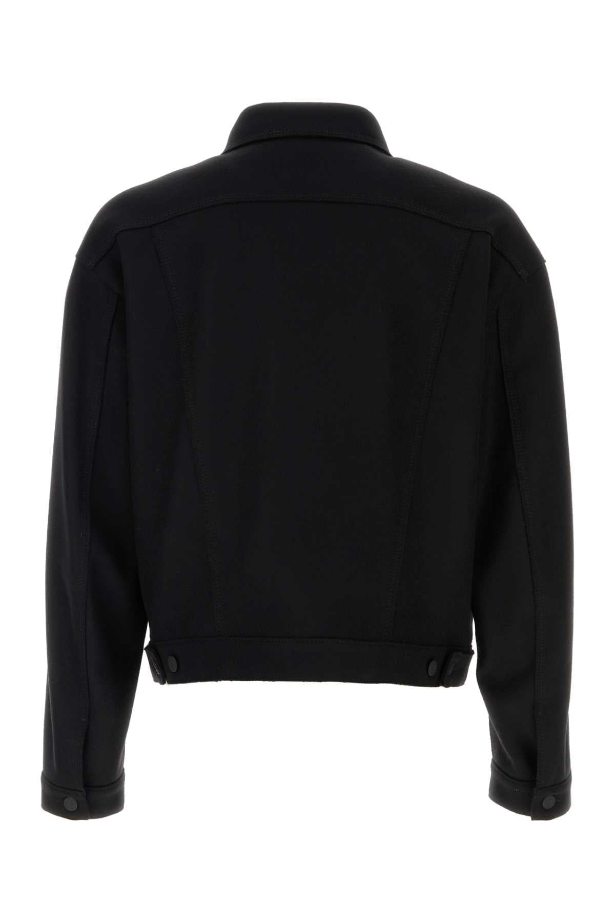 Dsquared Men Black Wool Blend Wool Jean Jacket DSQUARED2