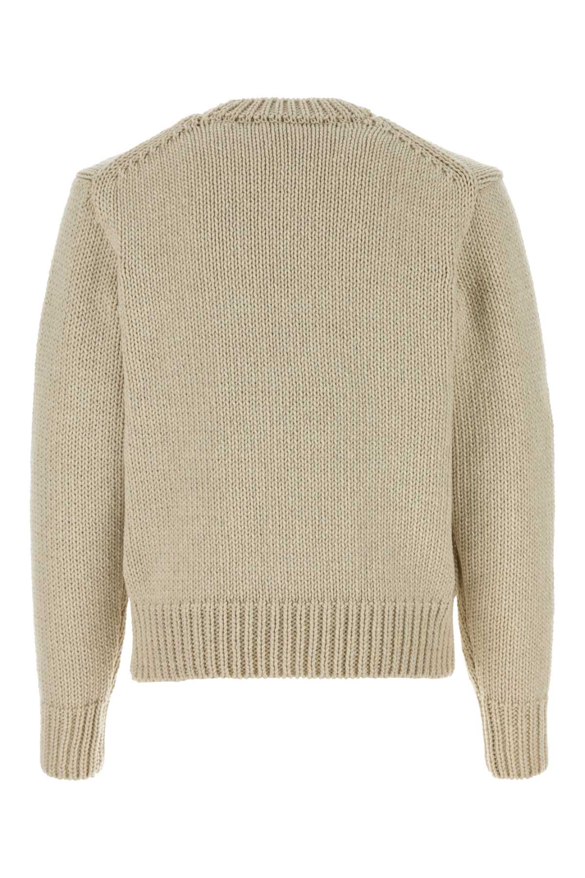 Auralee Men Sand Wool Blend Cardigan AURALEE