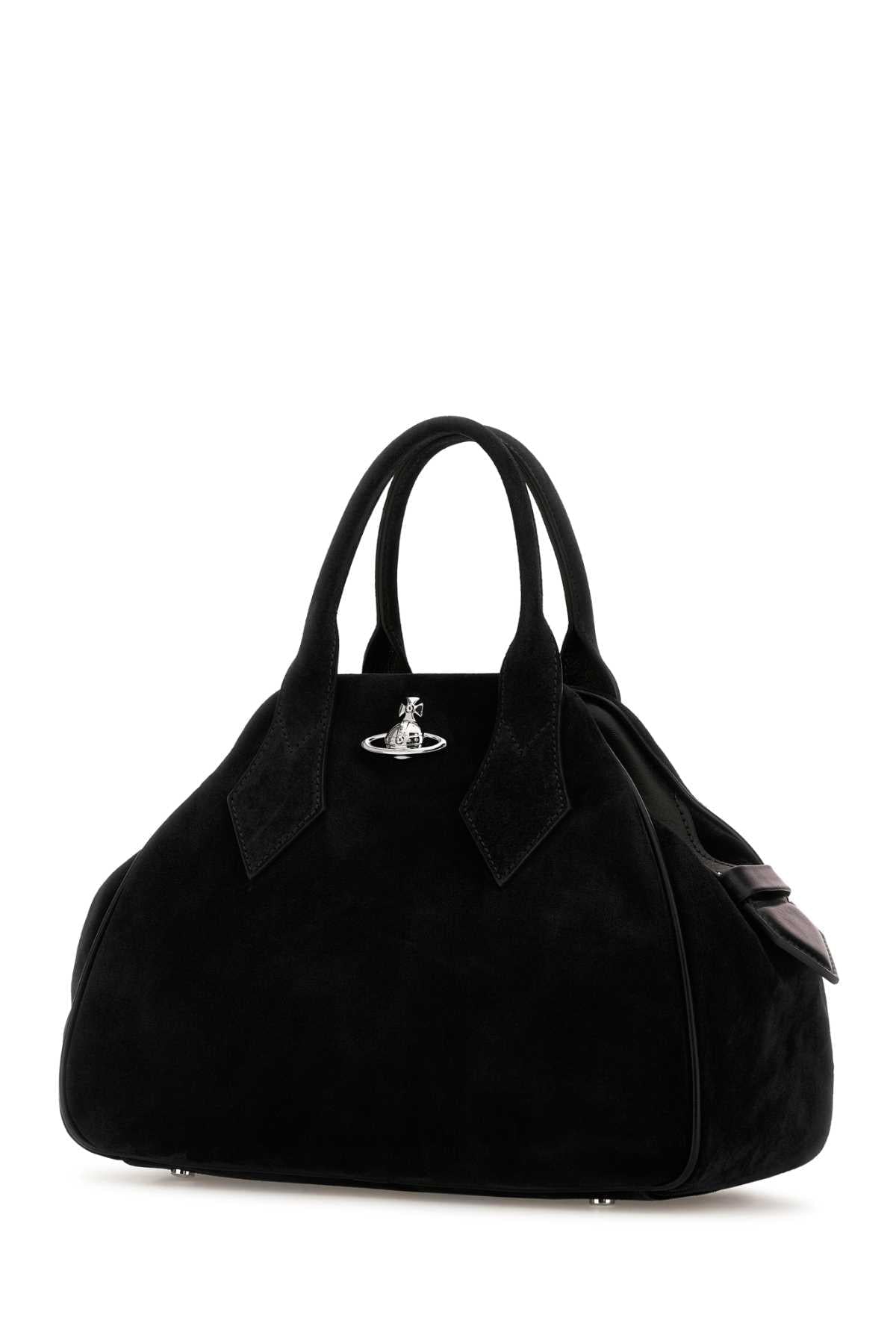 Vivienne Westwood Women Black Suede Medium Yasmine Handbag VIVIENNE WESTWOOD