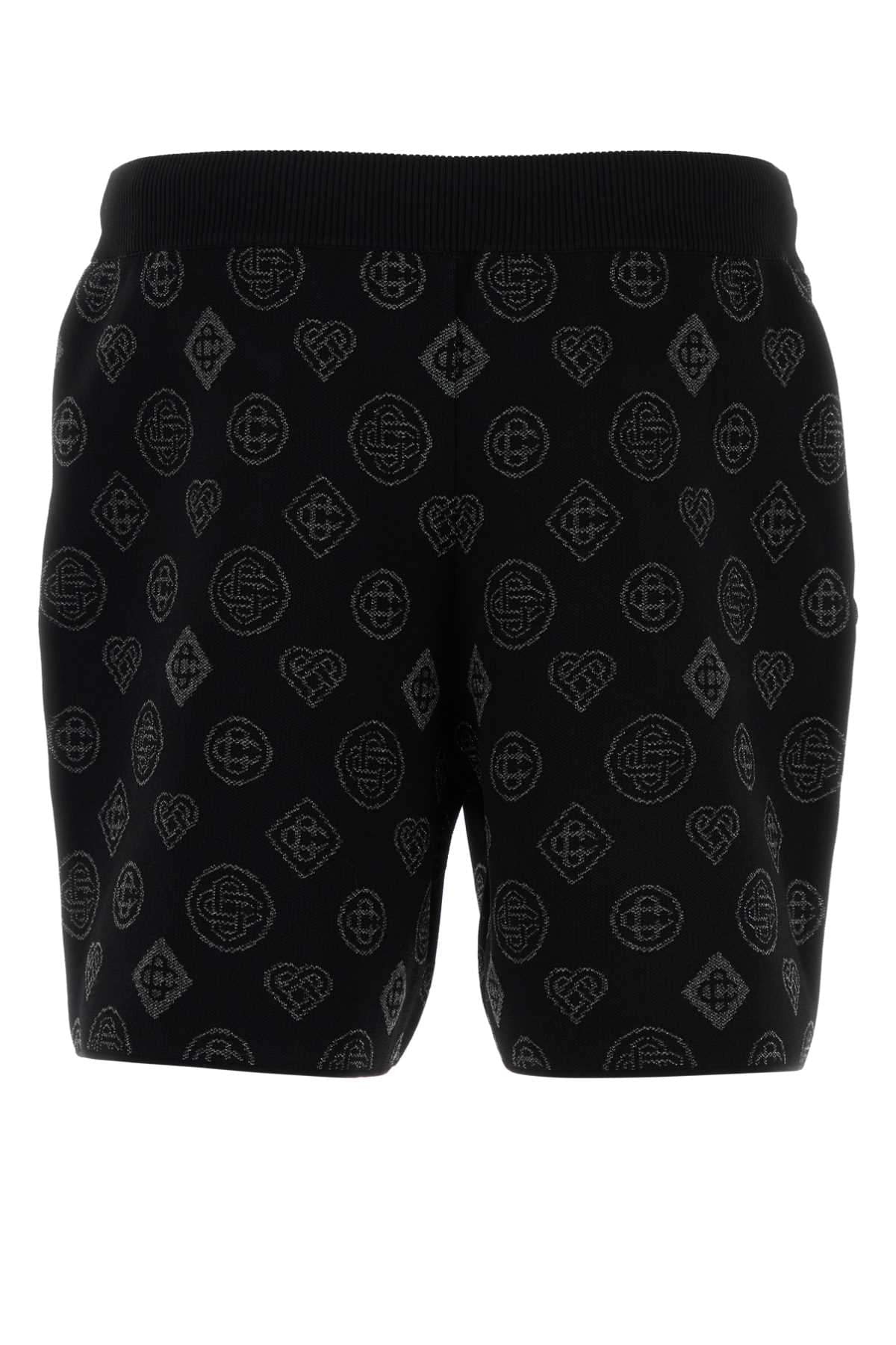 Casablanca Men Embroidered Stretch Jacquard Bermuda Shorts CASABLANCA