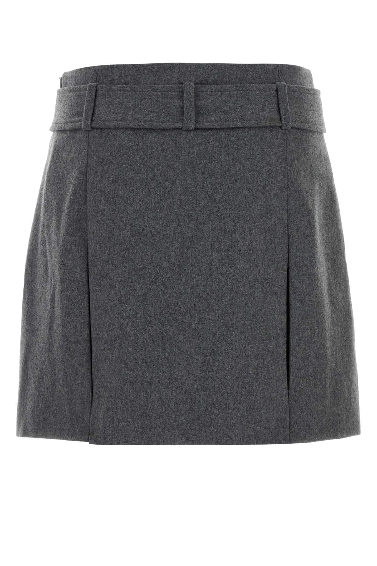 A.P.C. Women Grey Flannel Cecile Mini Skirt