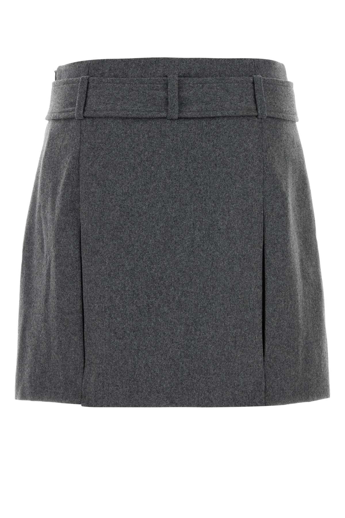 A.P.C. Women Grey Flannel Cecile Mini Skirt