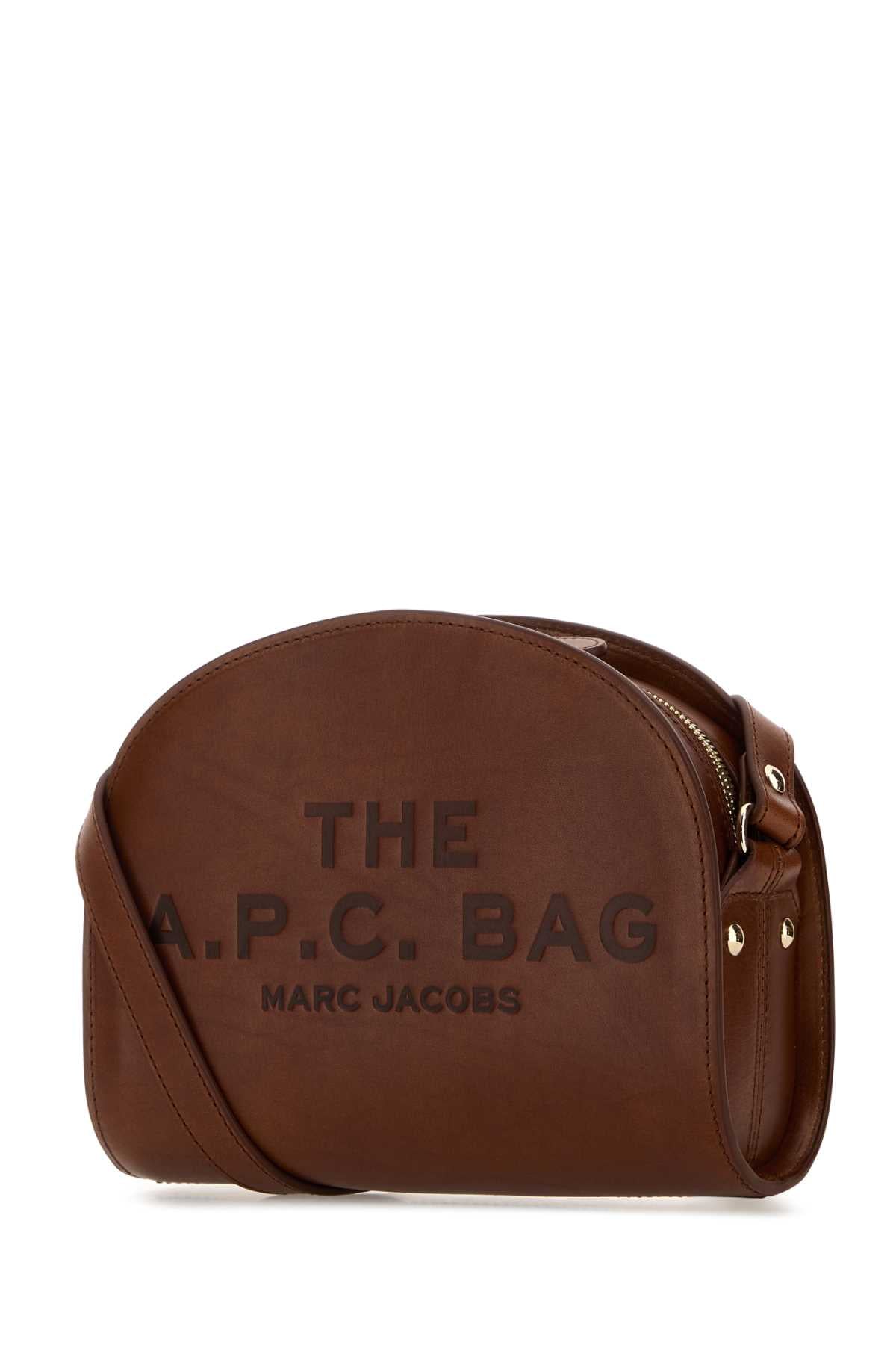 A.P.C. Women Brown Leather A.P.C. X Marc Jacobs Demi Lune Crossbody Bag A.P.C.