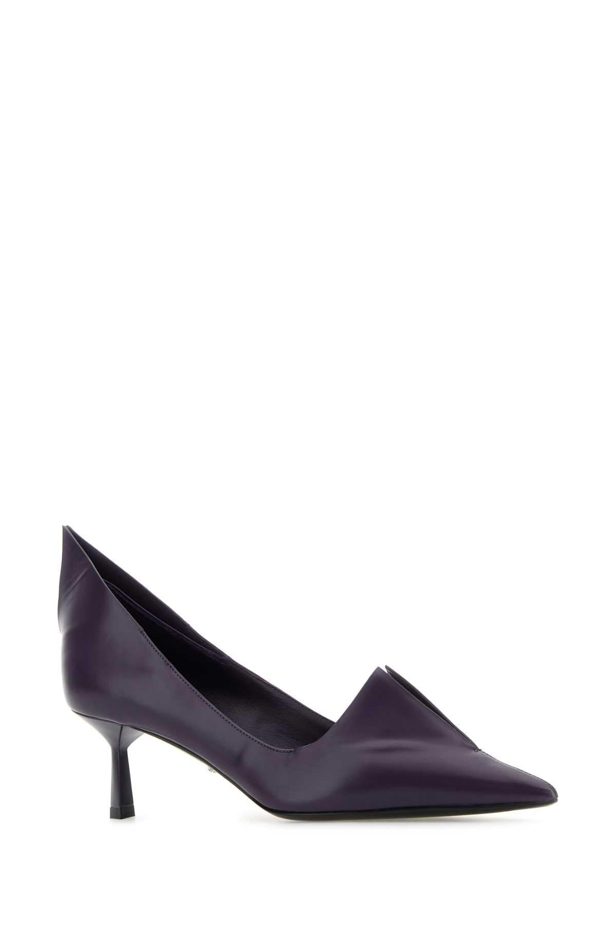 Prada Women Purple Leather Pumps PRADA